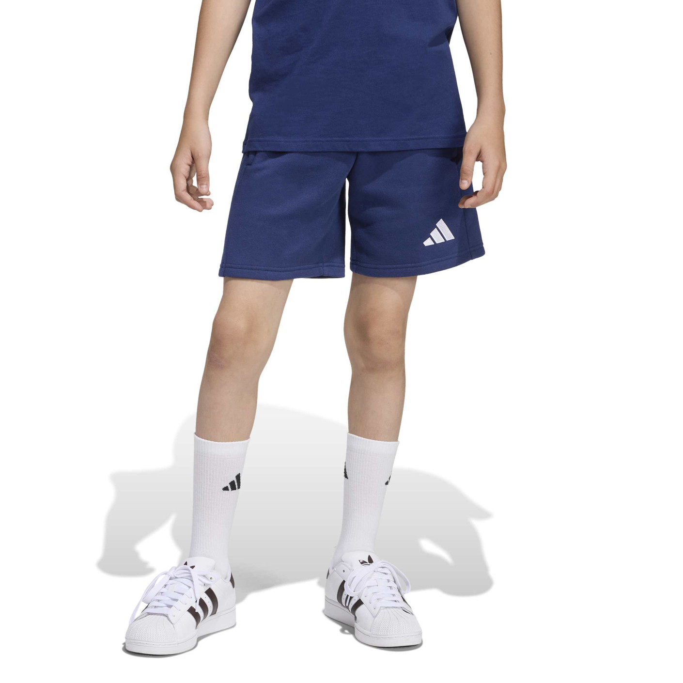 Pantalon d'entraînement adidas Entrada 26 Sweat pour Enfants, bleu foncé et blanc