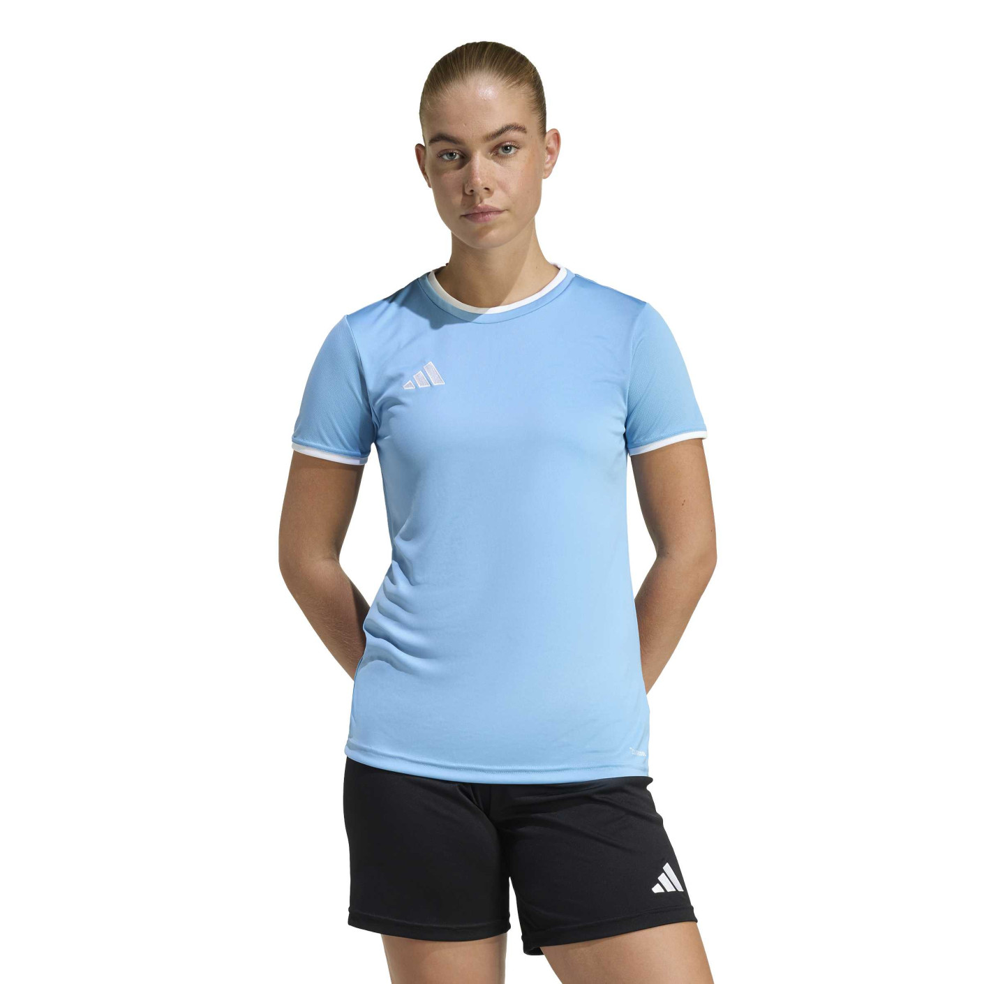 adidas Entrada 26 Voetbalshirt Dames Lichtblauw Wit