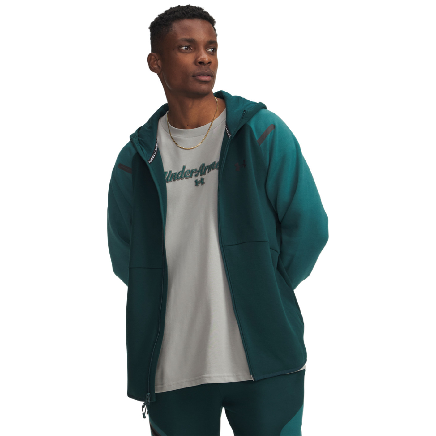 Under Armour Unstoppable Fleece Vest Turquoise Zwart