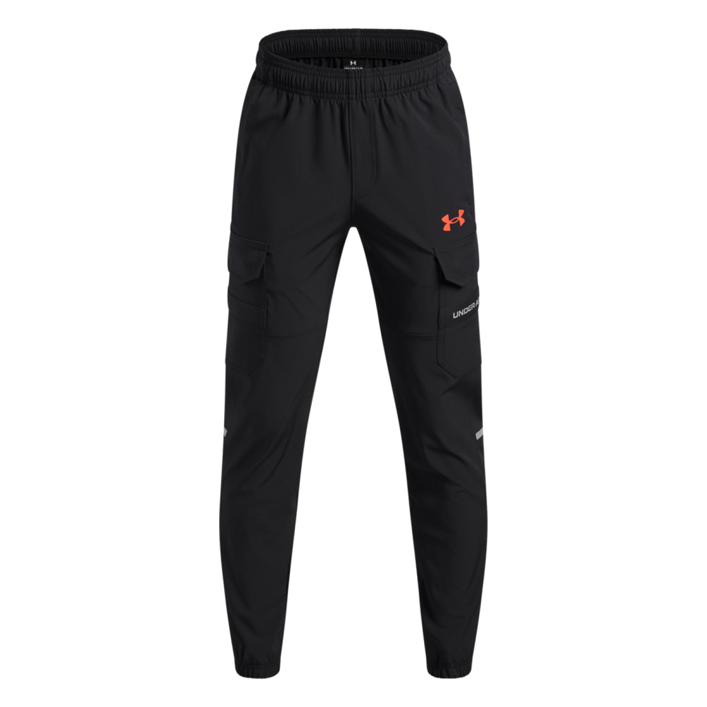 Under Armour Tech Utility Woven Cargobroek Kids Zwart Donkergrijs Rood