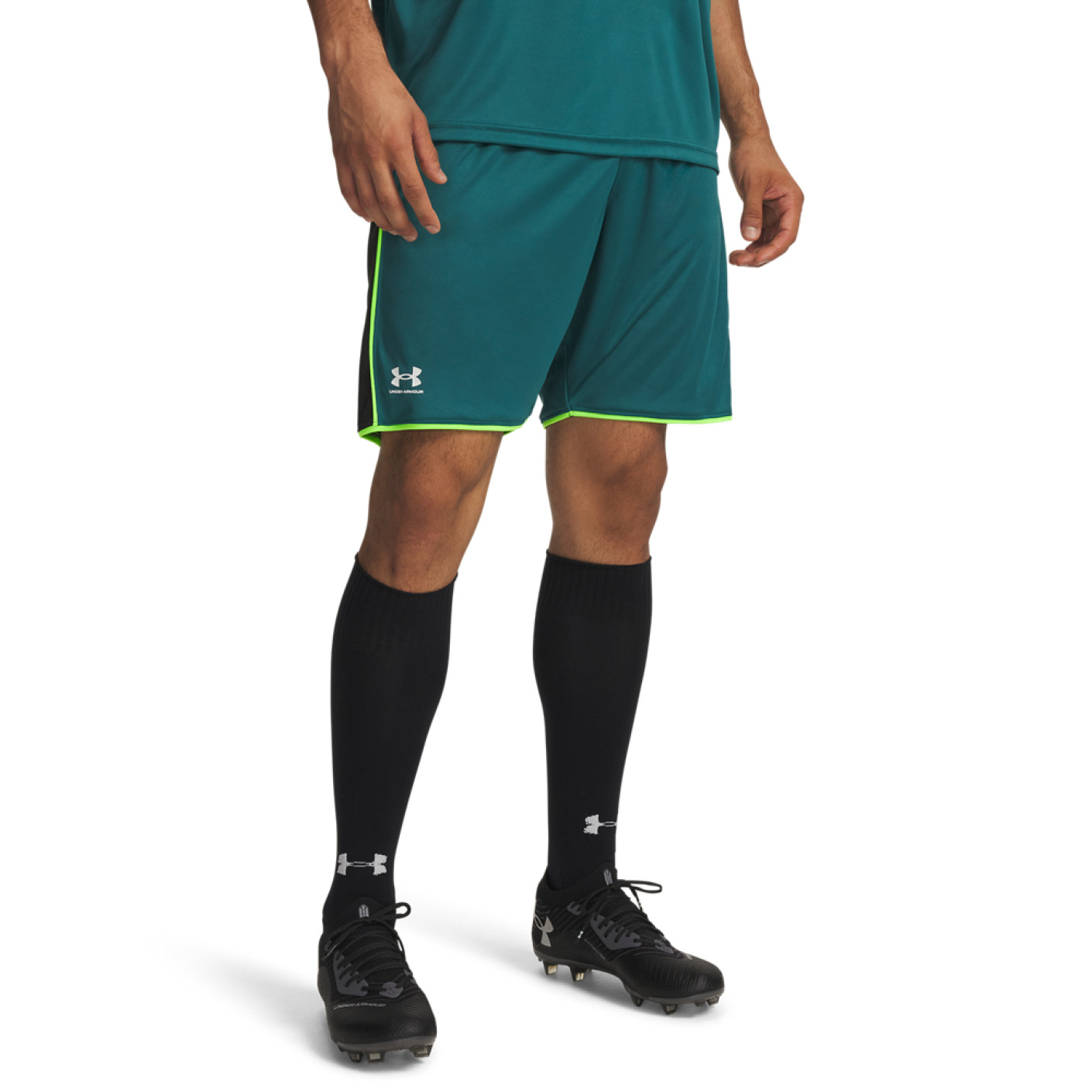 Pantalon d'entraînement Under Armour Challenger vert foncé vert clair blanc