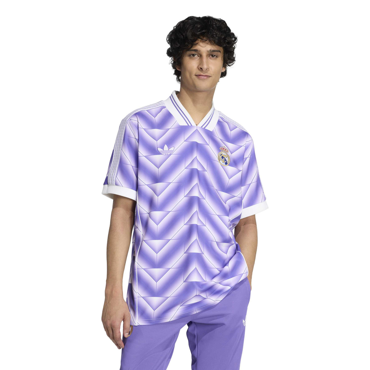 adidas Real Madrid Lifestyler T-Shirt Paars Wit