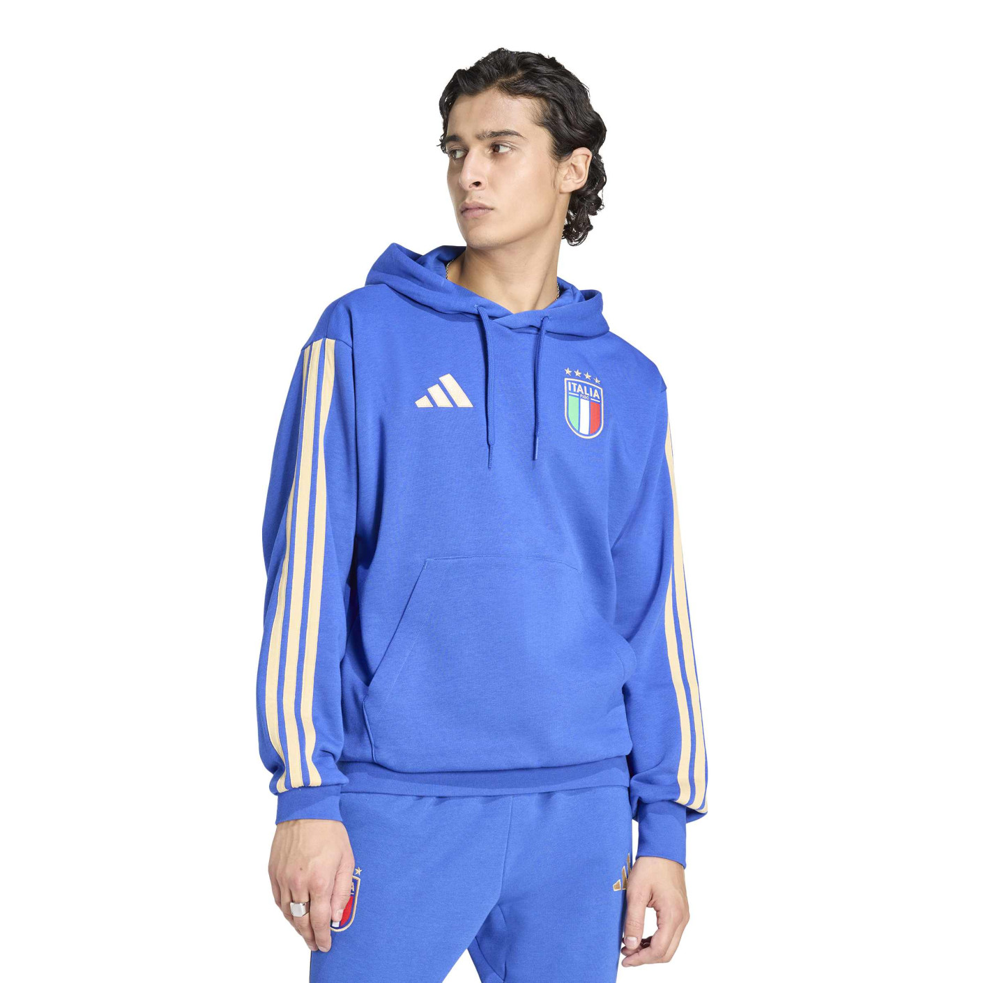 adidas Italie DNA Sweat à Capuche 2026-2028 Bleu Doré