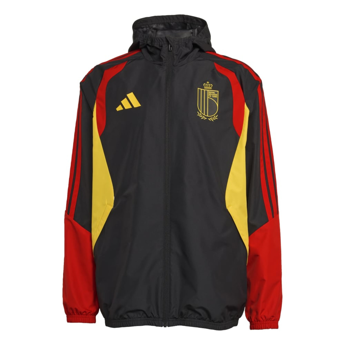 adidas Belgique All Weather Veste 2026-2028 Noir Jaune Rouge