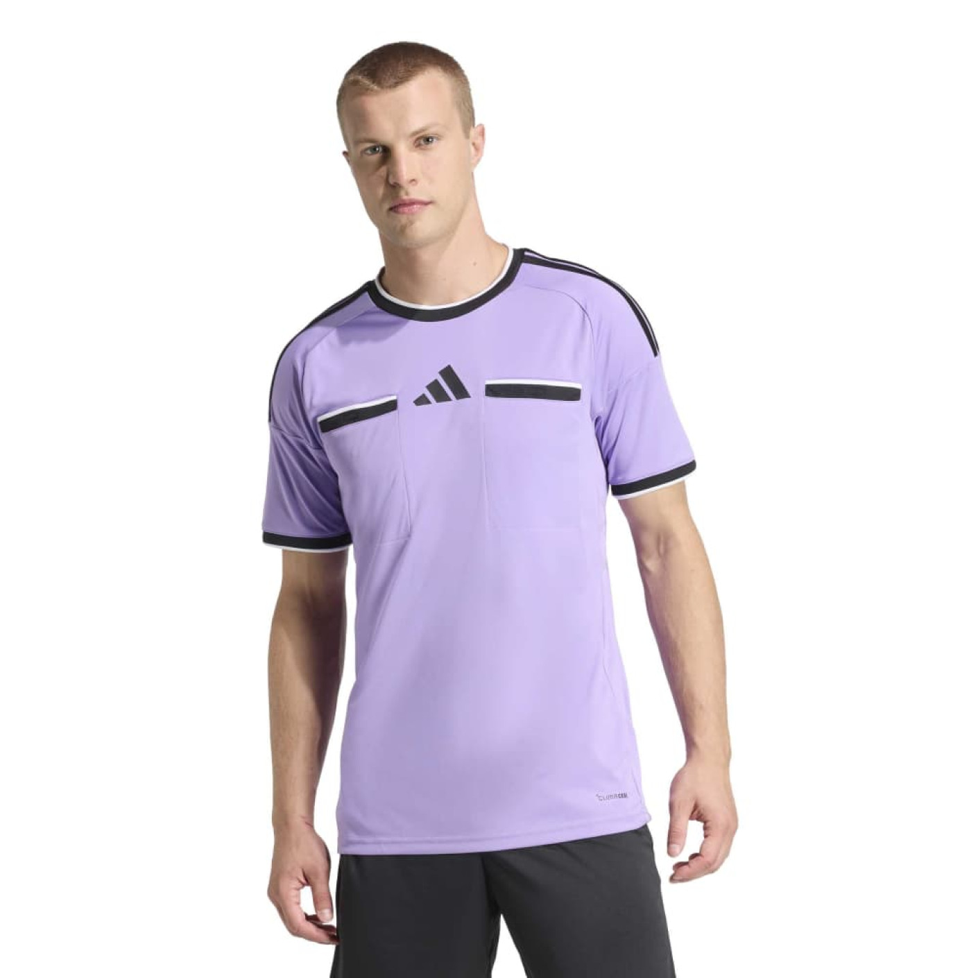 Maillot d'arbitre à manches courtes adidas REF 26 violet noir