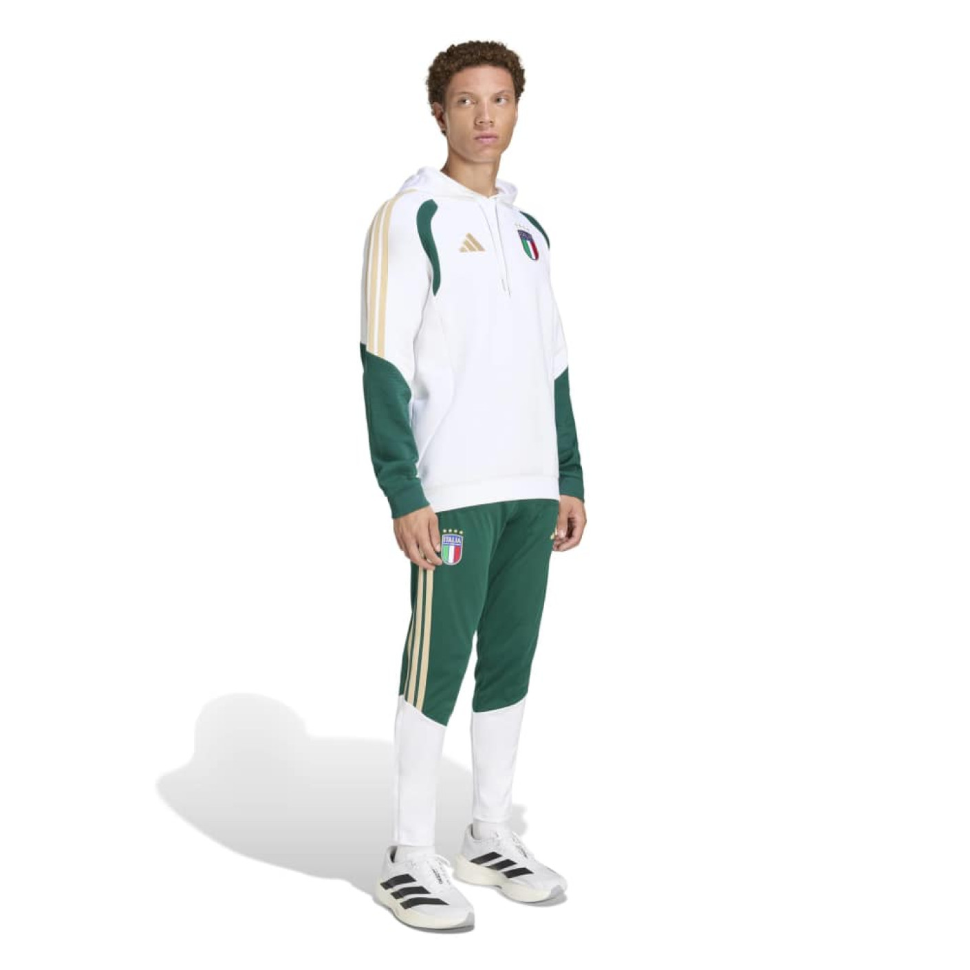 adidas Italie Survêtement à Capuche 2026-2028 Blanc Vert Doré