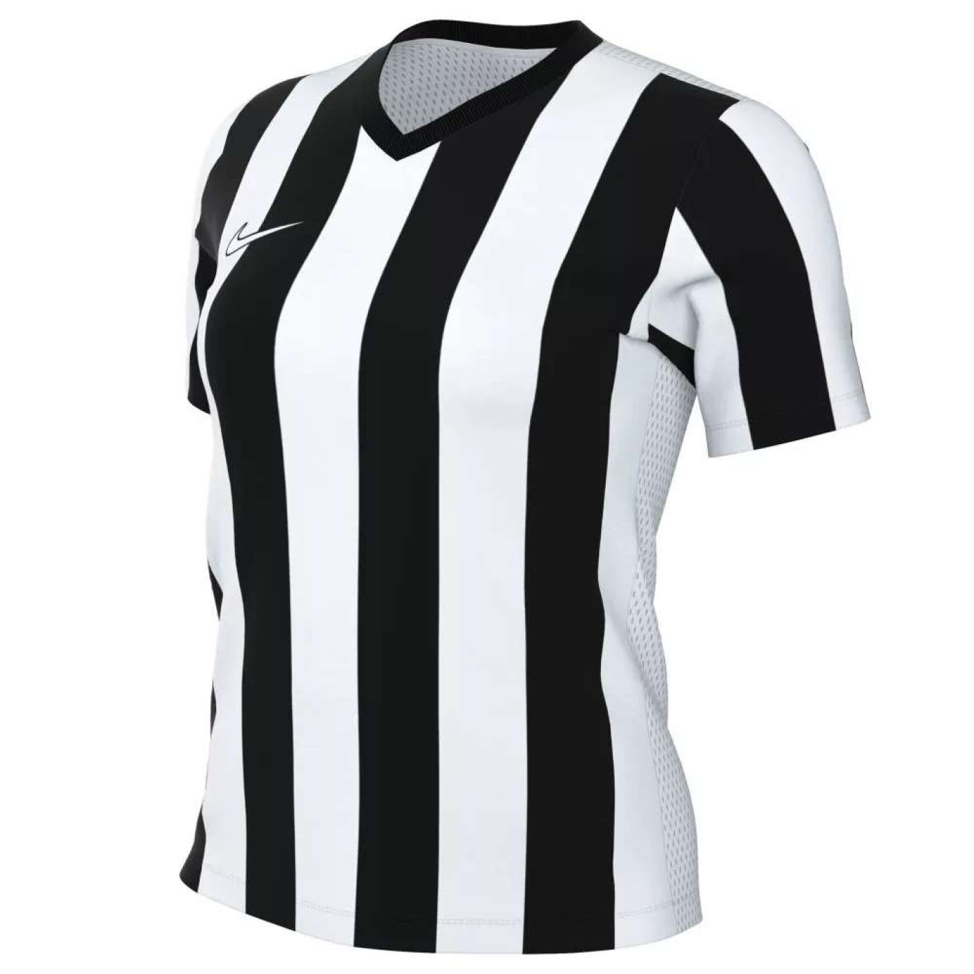 Maillot de football Nike Striped Division V pour Femmes, blanc et noir