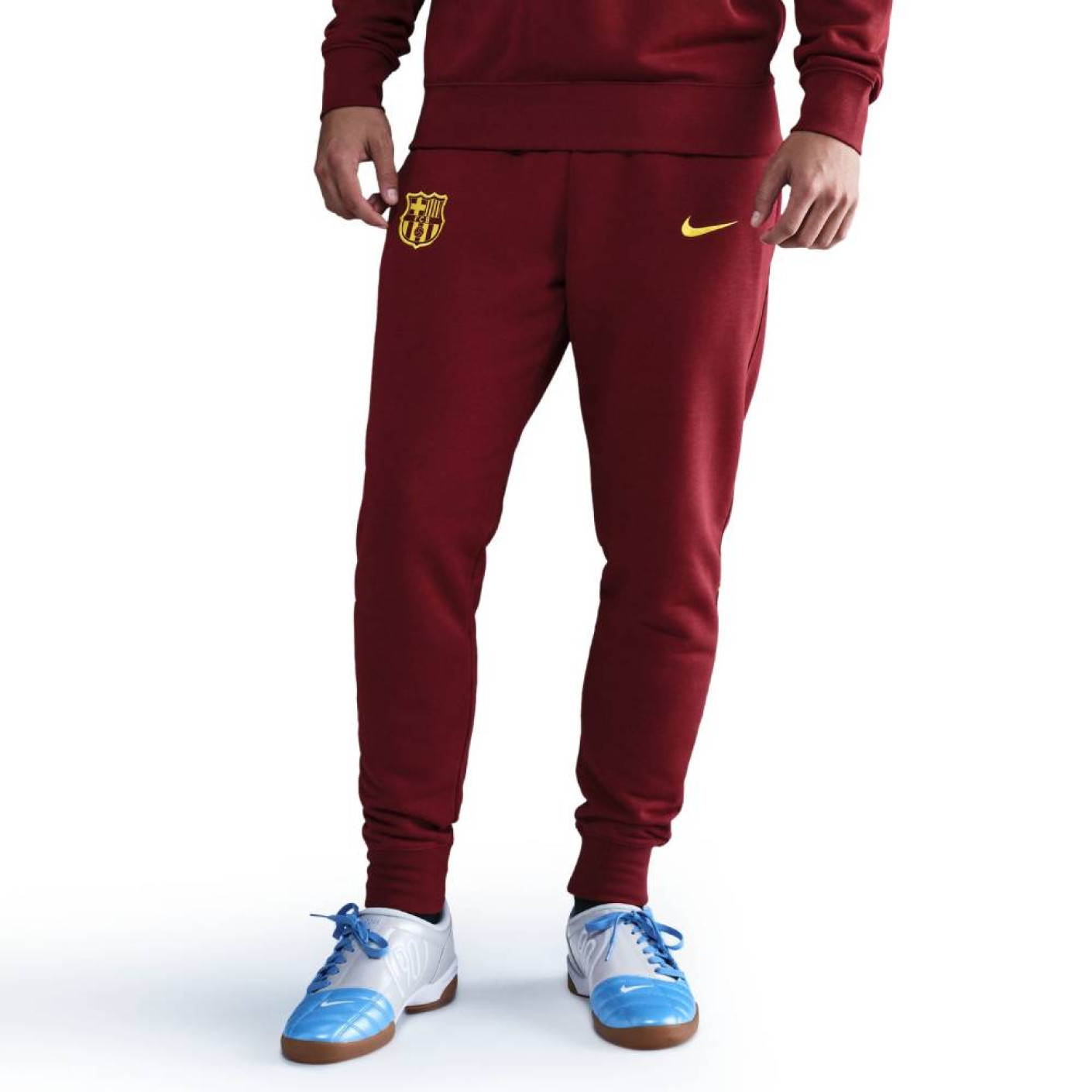 Pantalon de survêtement en polaire Nike FC Barcelona Club 2025-2026 jaune rouge foncé