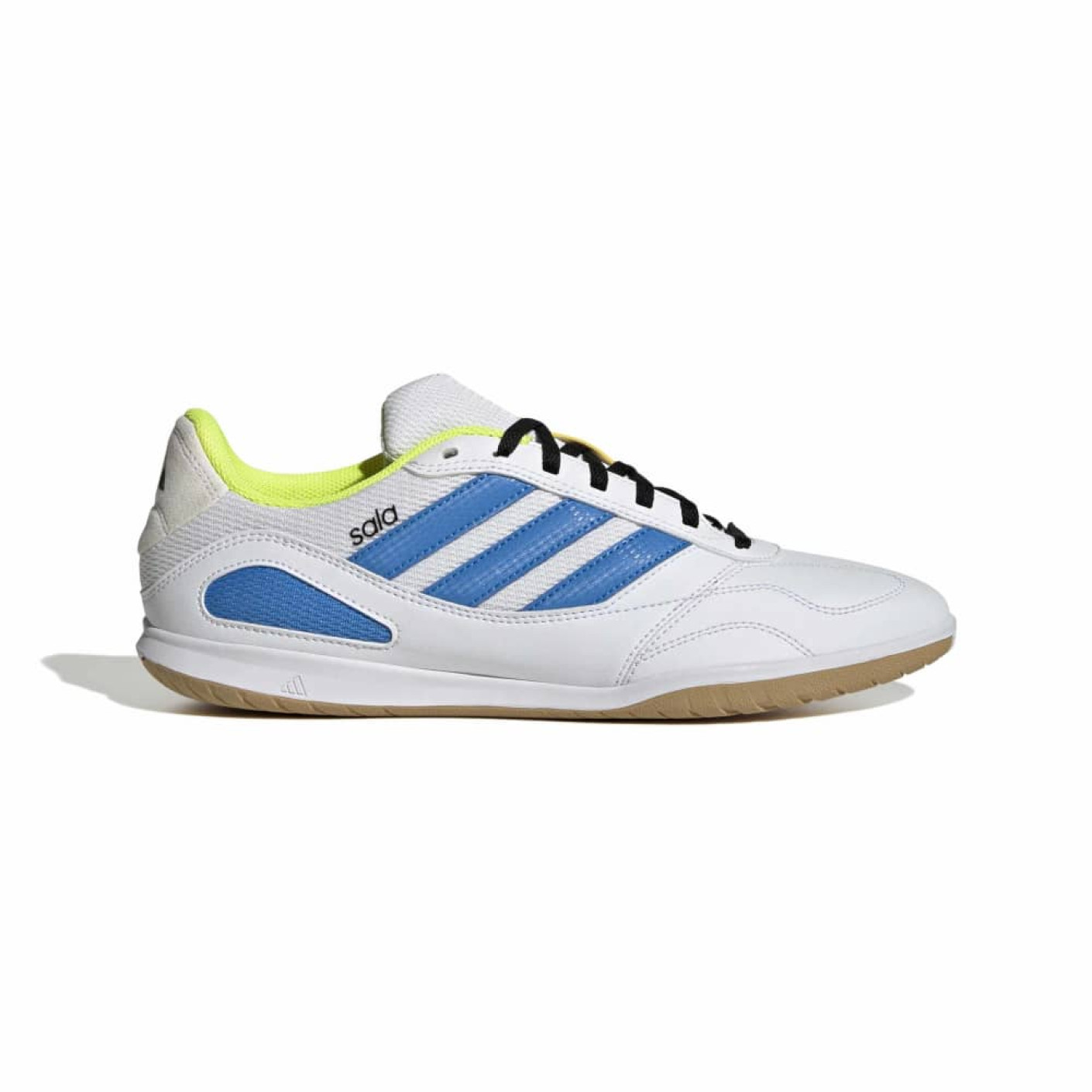 adidas Super Sala III Chaussures de Foot en Salle (IN) Blanc Bleu Néon Jaune Noir