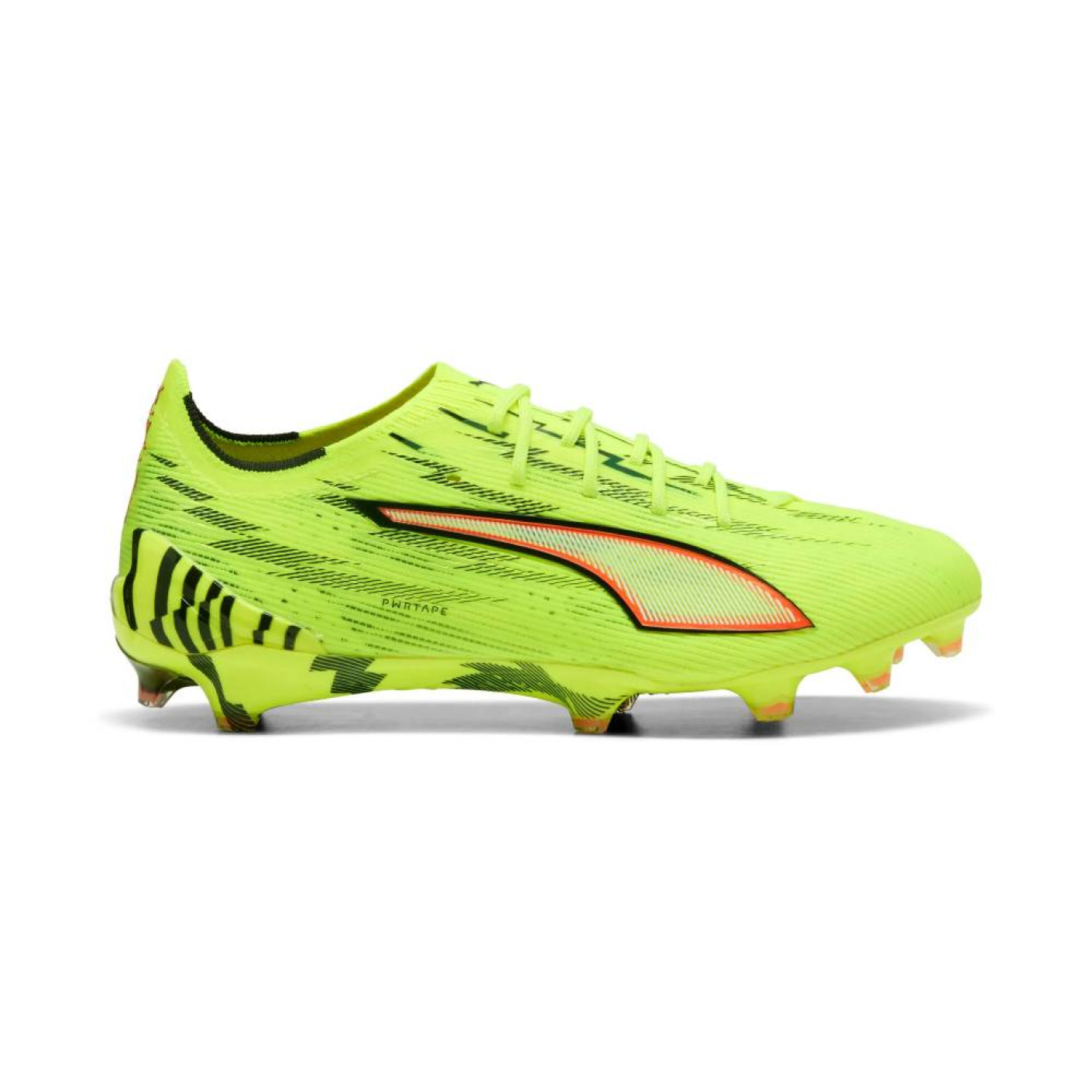 PUMA Ultra 6 Ultimate Gazon Naturel Chaussures de Foot (FG) Néon Jaune Rouge Noir