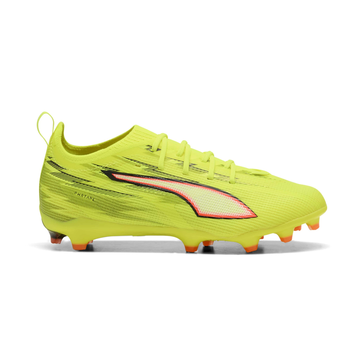 PUMA Ultra 6 Pro Gras / Kunstgras Voetbalschoenen (MG) Kids Neongeel Rood Zwart