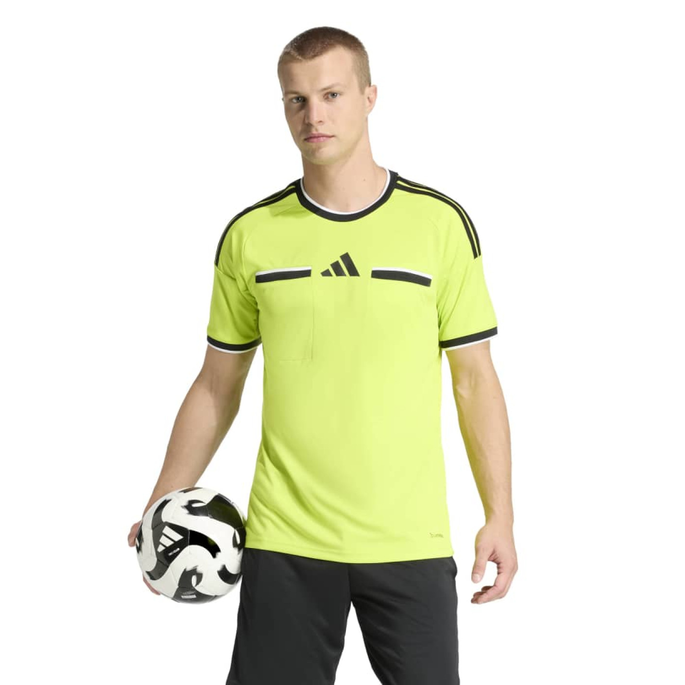 Maillot d'arbitre à manches courtes adidas REF 26 jaune noir