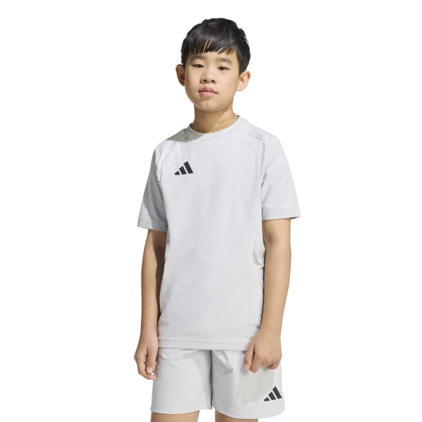 Chemise d'entraînement adidas Tiro Travel pour Enfants, gris et noir
