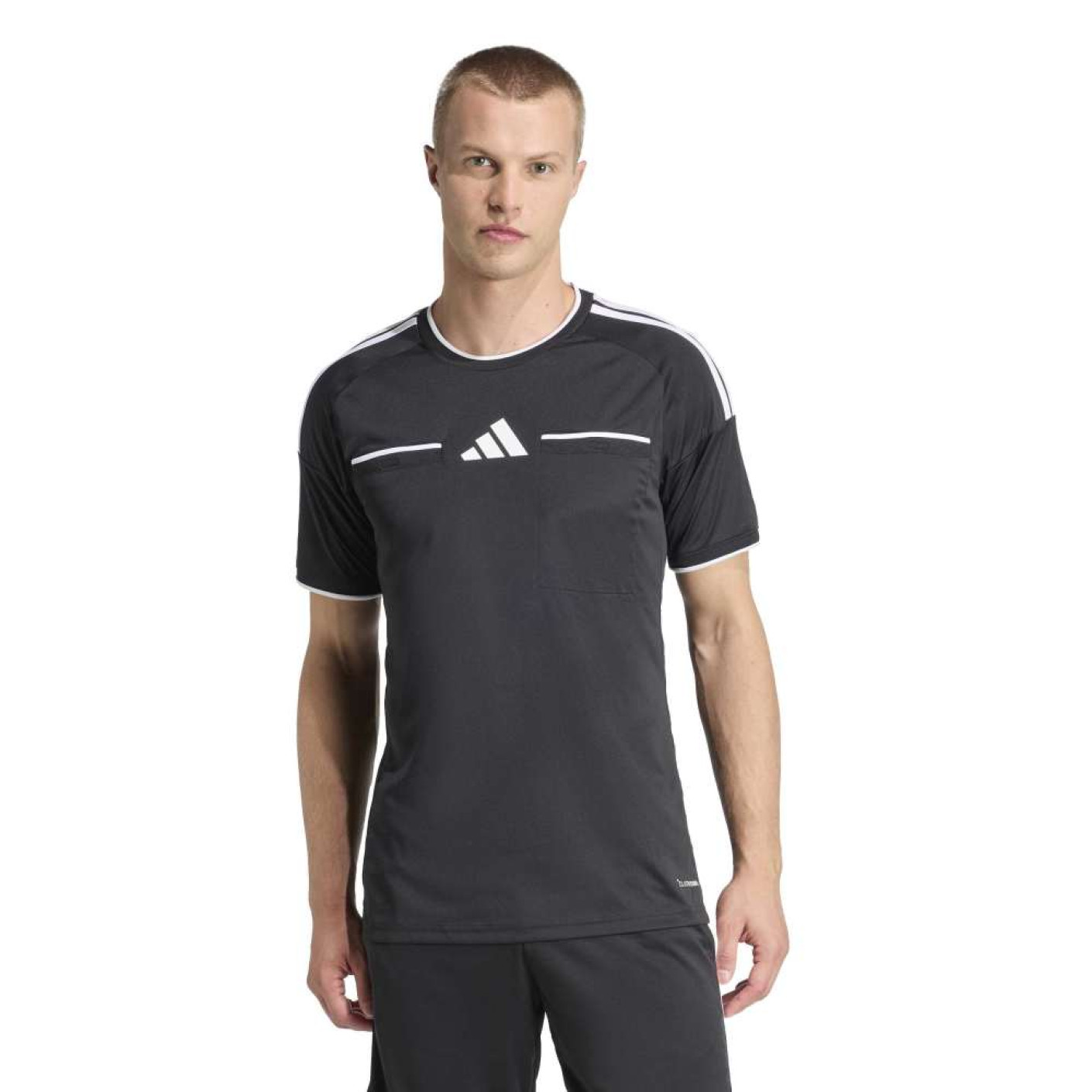 Maillot d'arbitre à manches courtes adidas REF 26 noir et blanc