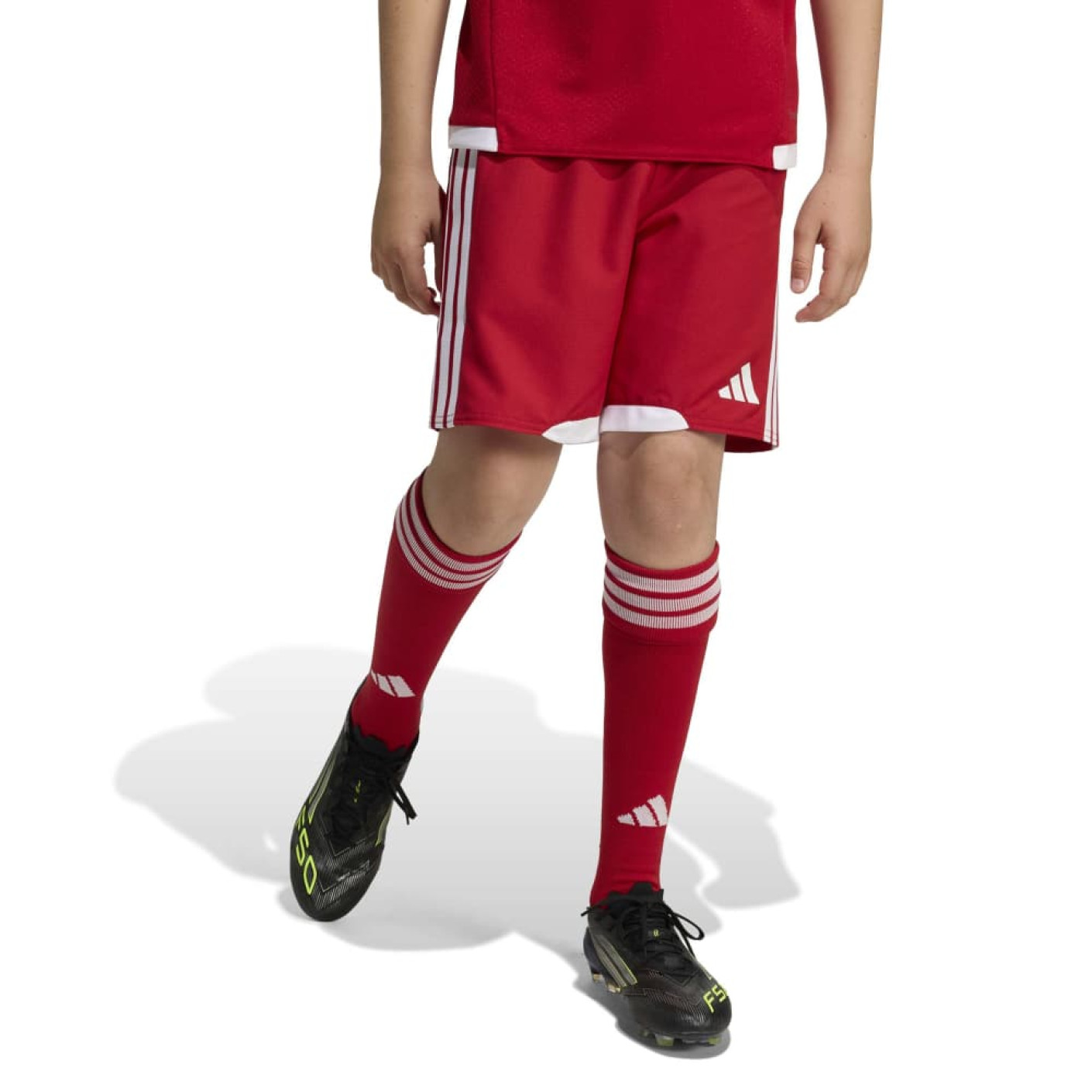 Shorts de football de compétition adidas Tiro 26 pour Enfants, rouge et blanc
