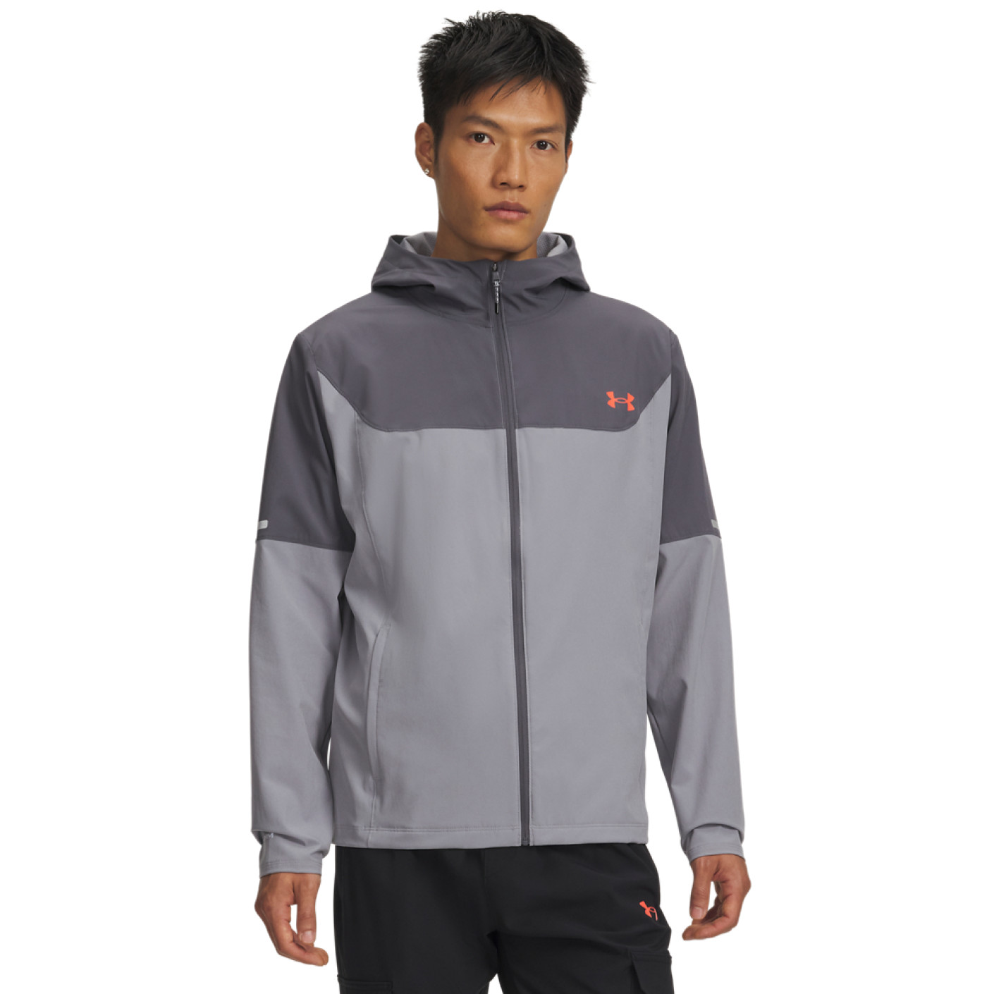 Under Armour Tech Utility Woven Jack Lichtgrijs Grijs Rood