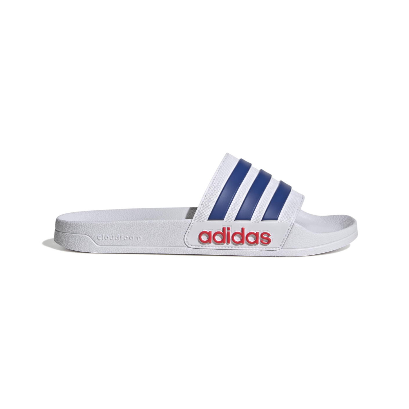 adidas Adilette Shower Claquettes Blanc Bleu Foncé Rouge