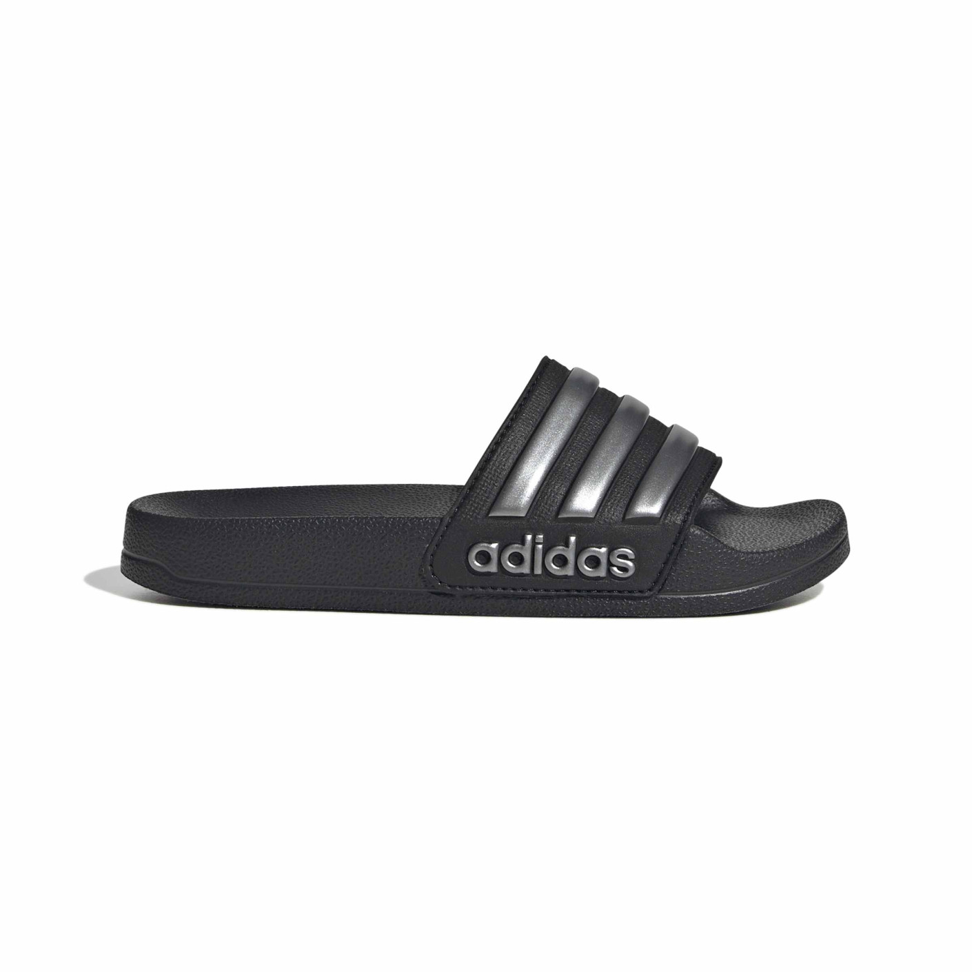 adidas Adilette Shower Claquettes Enfants Noir Argenté Noir