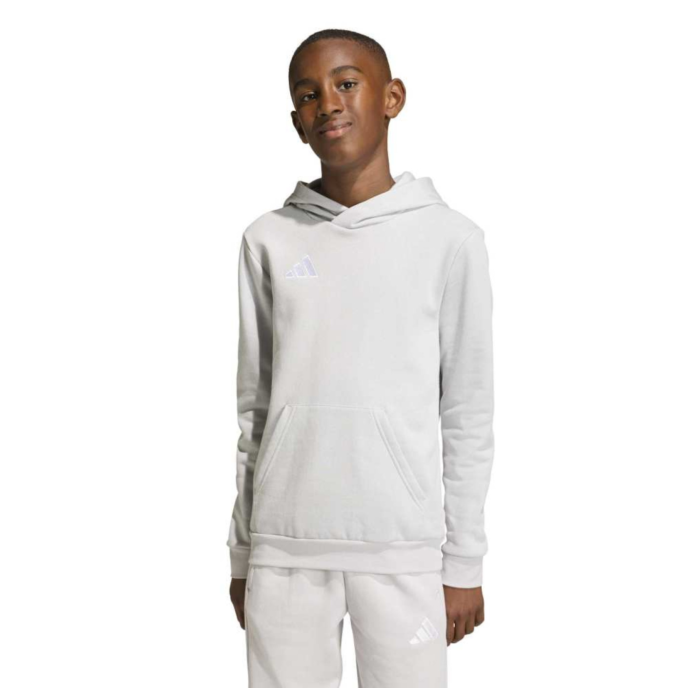 adidas Entrada 26 Hoodie Kids Grijs Wit