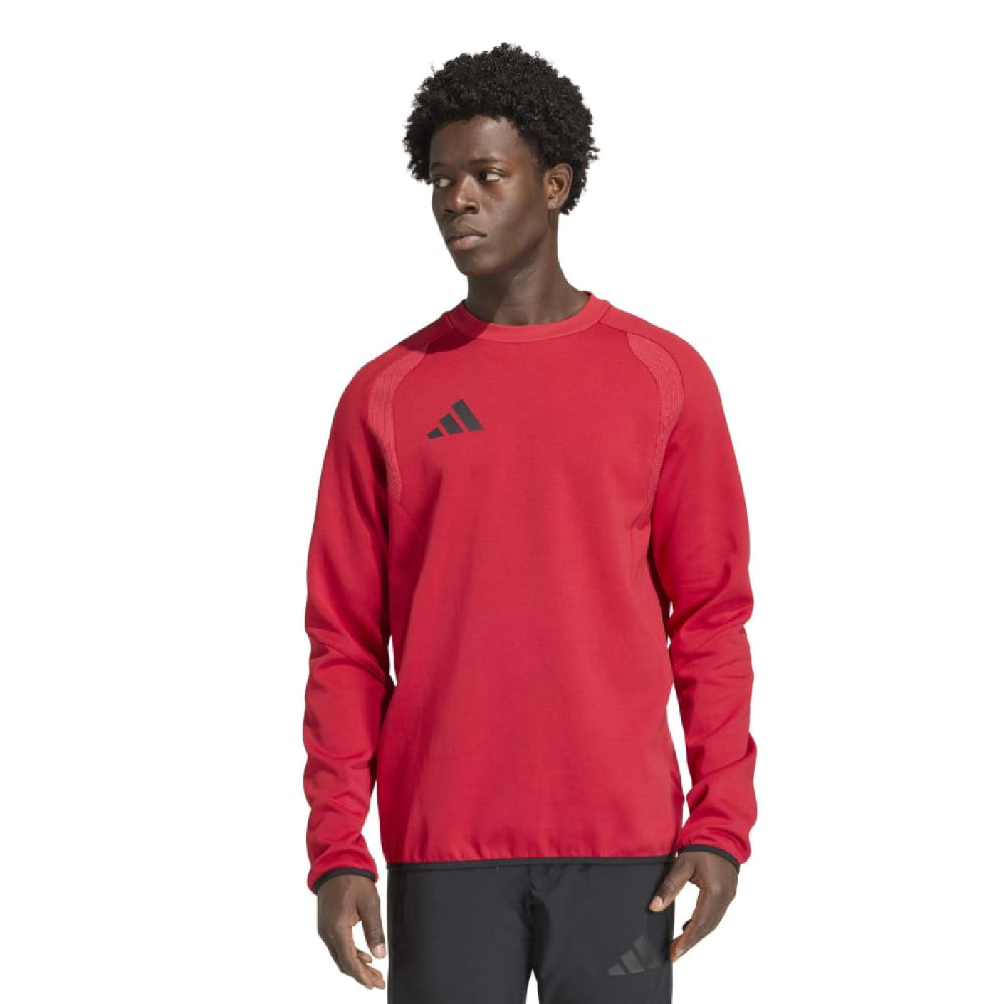 adidas Tiro Travel Crew Sweater Rood Zwart