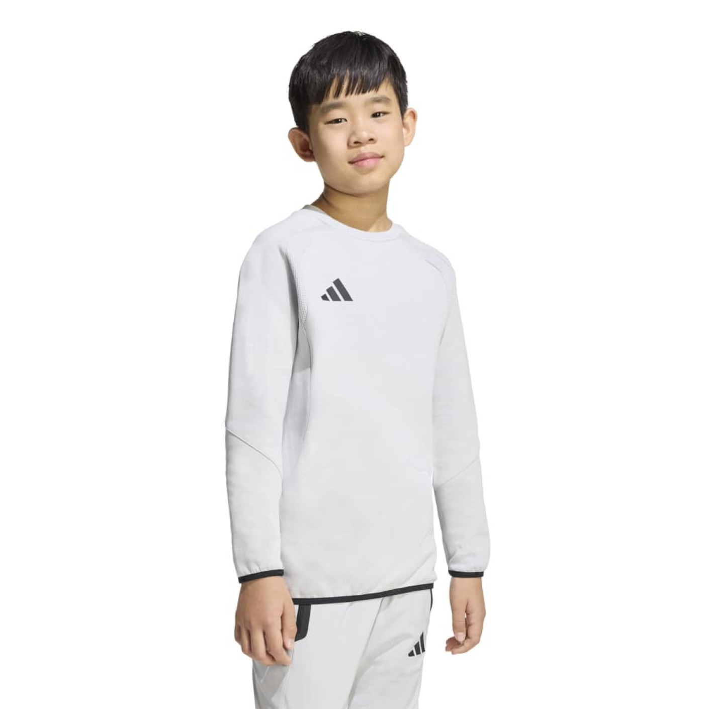 adidas Tiro Travel Crew Sweater Kids Grijs Zwart