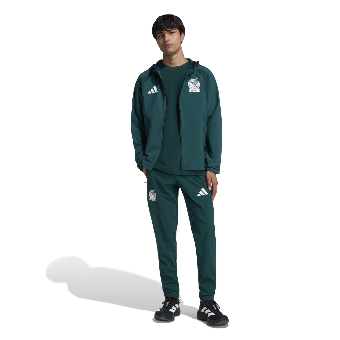 adidas Mexico Travel Trainingspak Full-Zip 2026-2028 Groen Wit Zwart