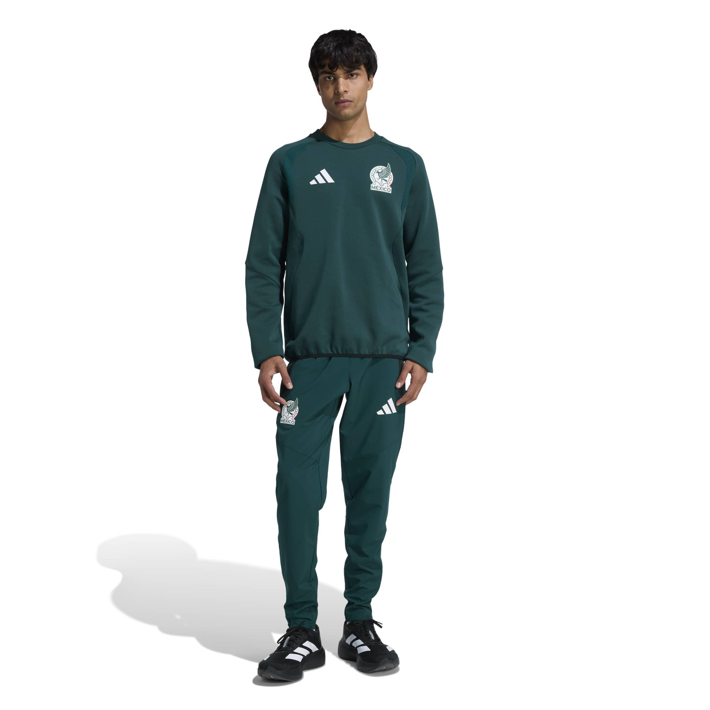 adidas Mexique Tiro Travel Crew Survêtement 2026-2028 Vert Blanc