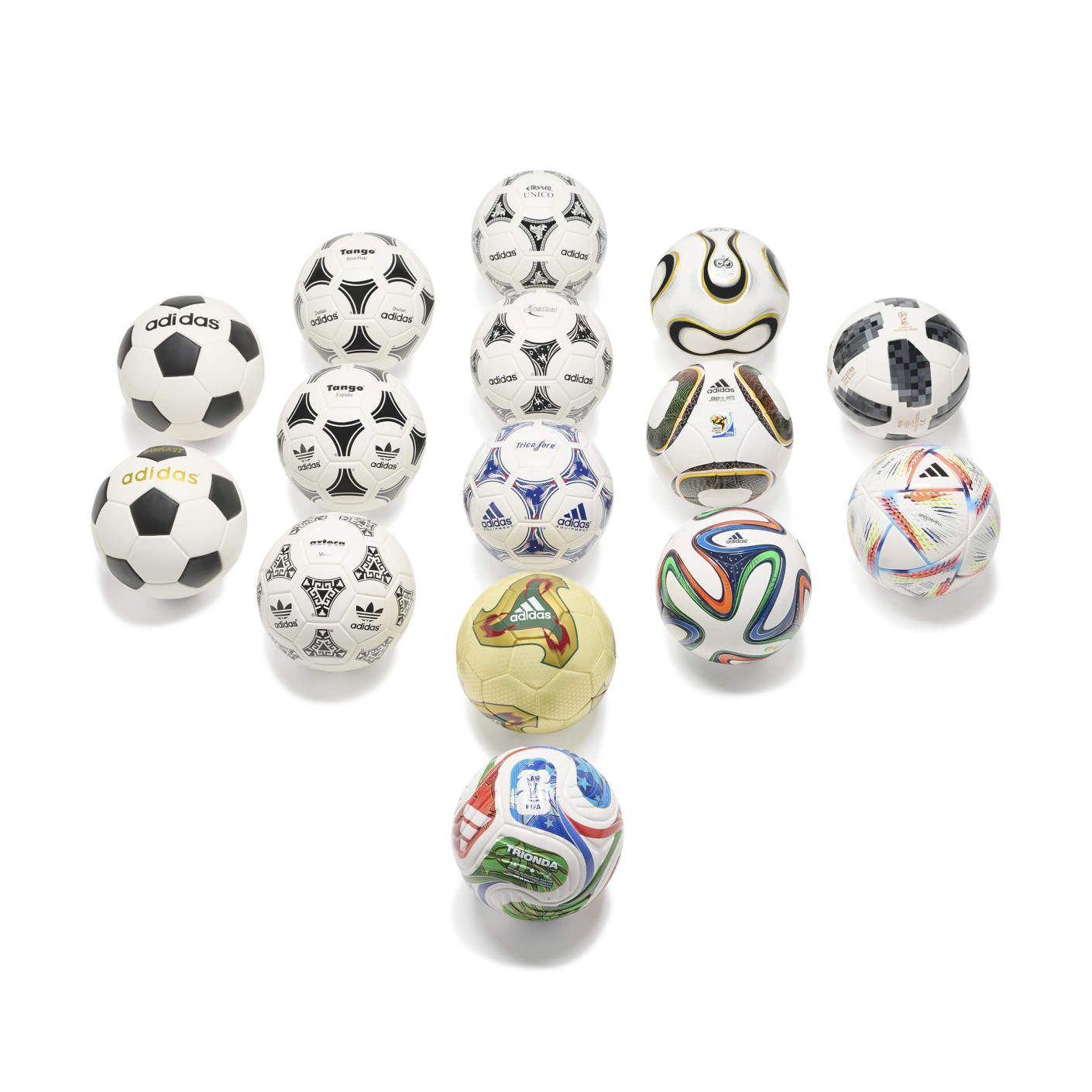 adidas FIFA World Cup Historical Mini Voetbal Set 15 Ballen