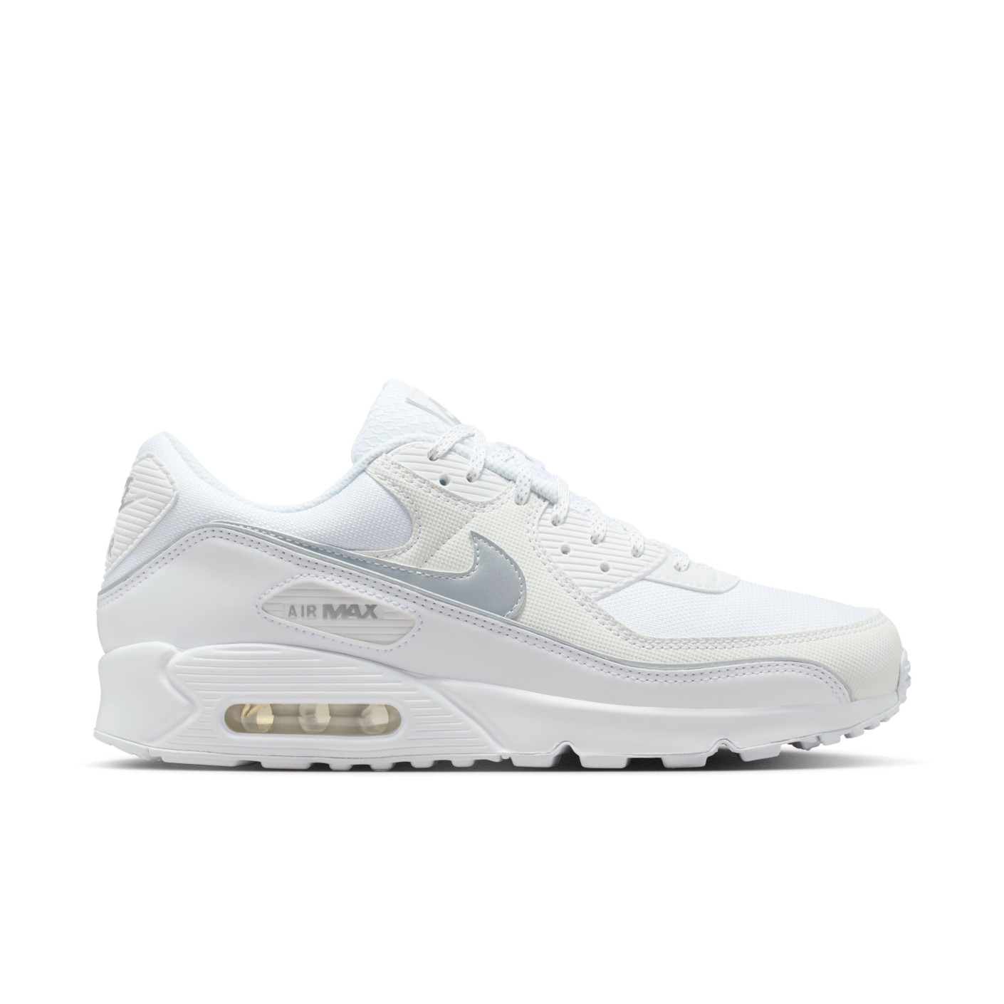 Nike Air Max 90 Premium Sneakers Wit Zilver