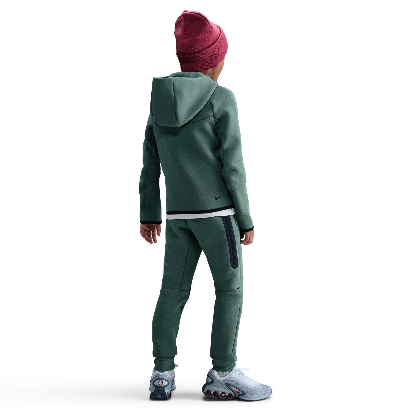 Nike Tech Fleece Sportswear Joggingbroek Kids Donkergroen Zwart