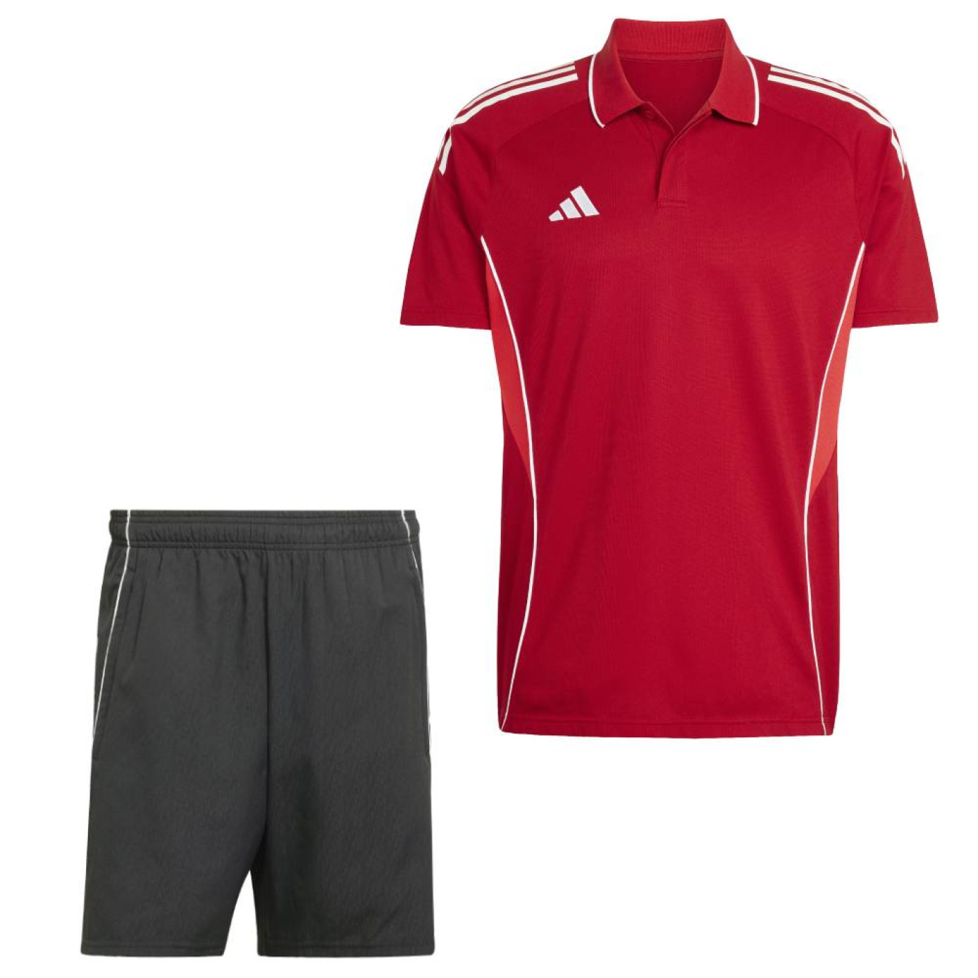 adidas Tiro 25 Competition Polo Trainingsset Rood Zwart