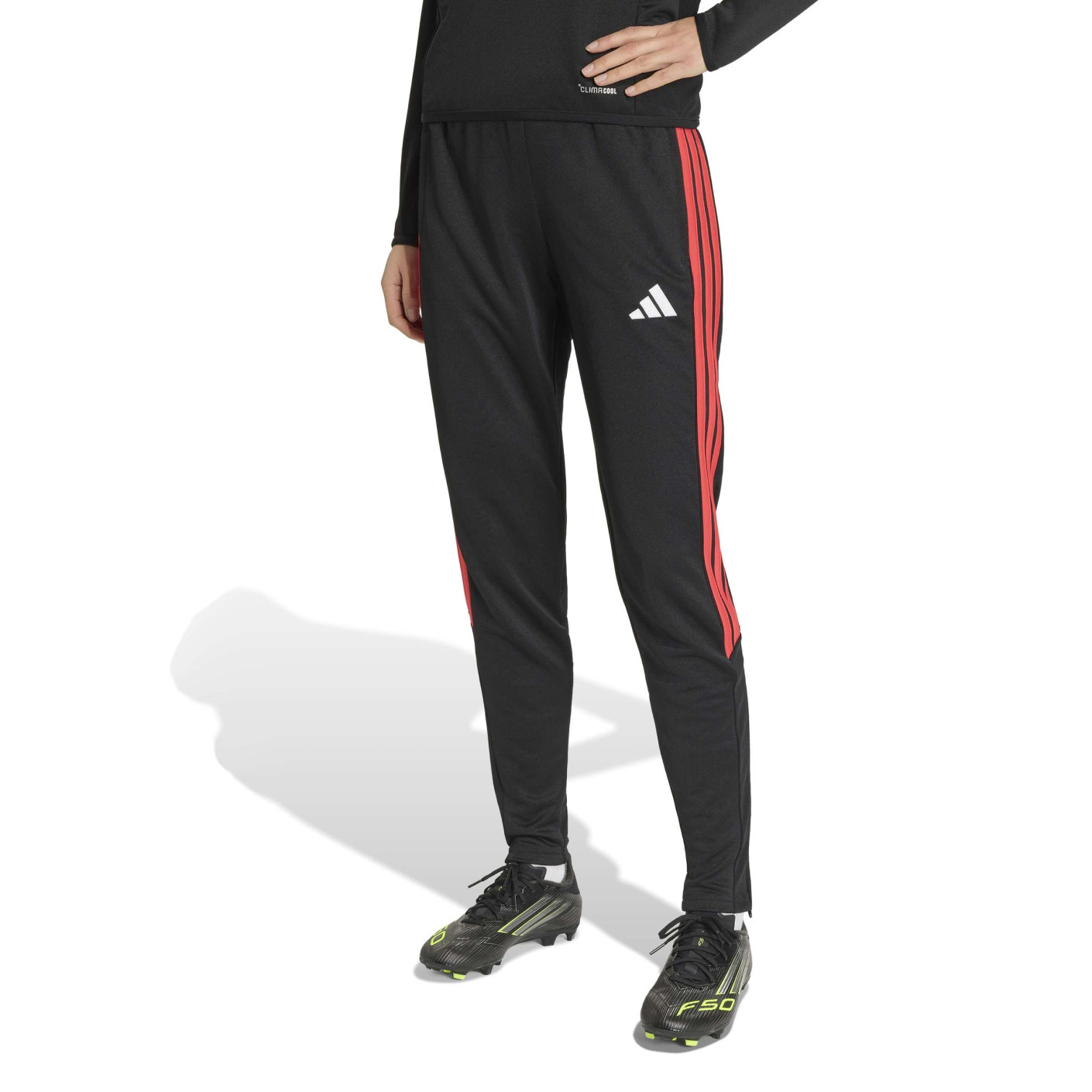 Pantalon d'entraînement adidas Tiro 26 League Regular pour femmes, noir et rouge