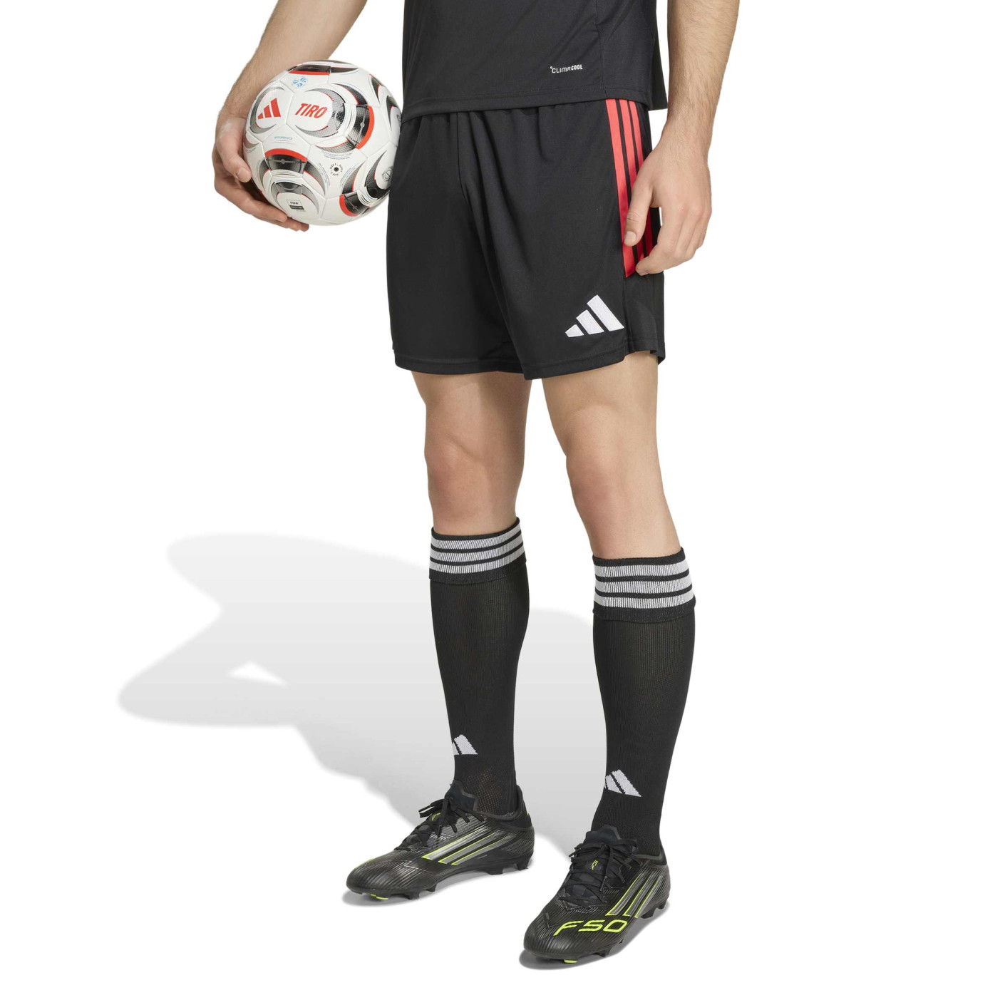 Short de football adidas Tiro 26 League noir rouge clair