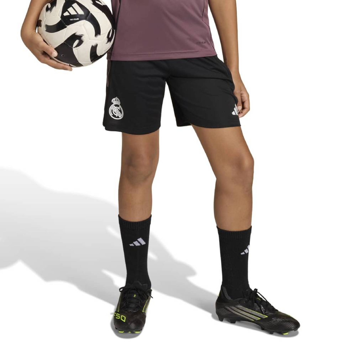 Pantalons d'entraînement adidas Real Madrid 2025-2026 pour Enfants, noir, violet, blanc