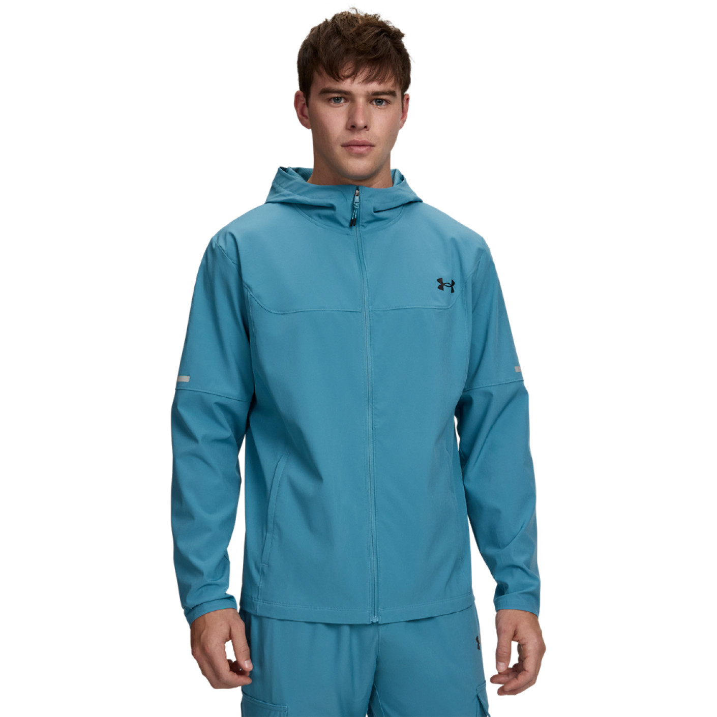Under Armour Tech Utility Woven Jack Blauw Zwart