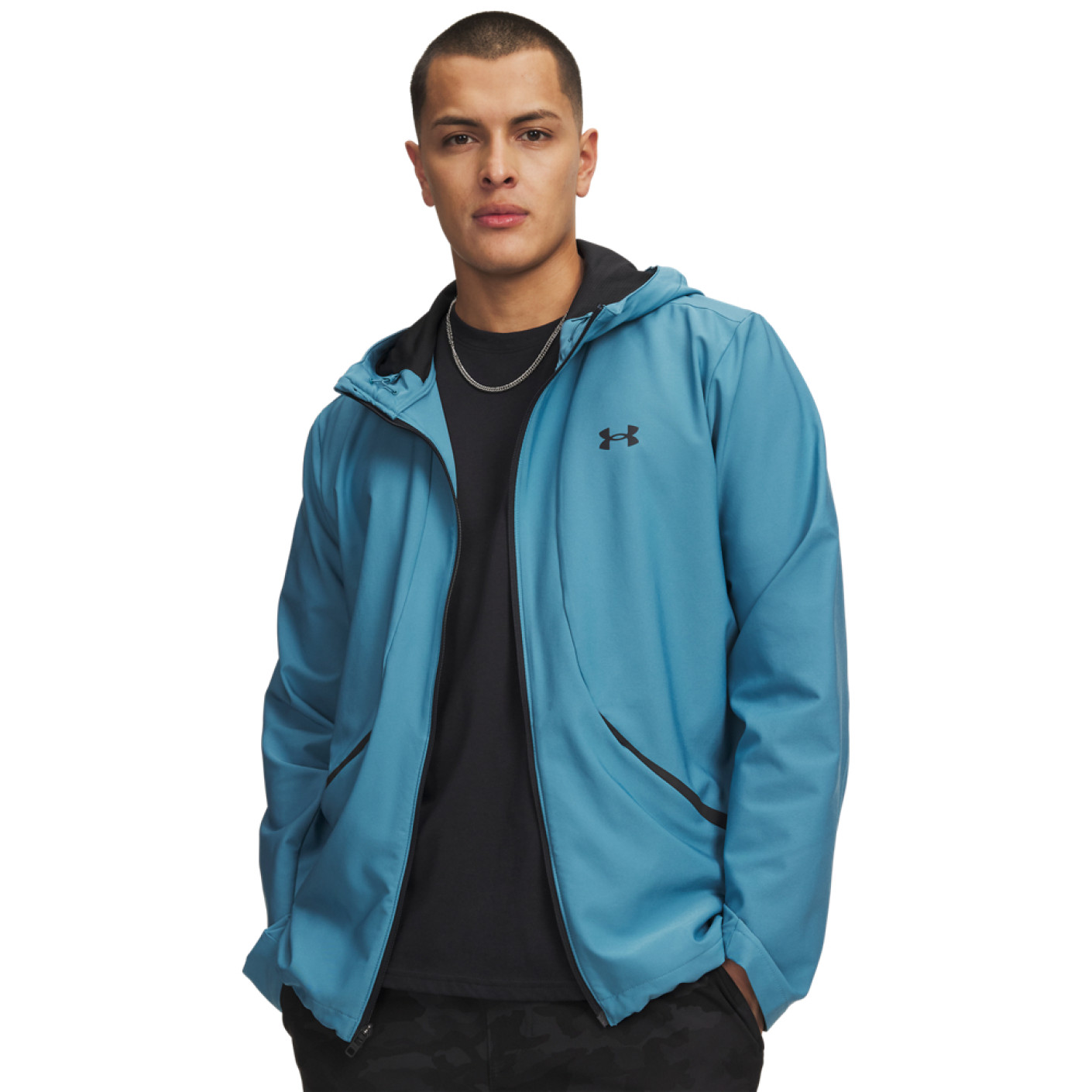 Under Armour Unstoppable Woven Jack Blauw Zwart