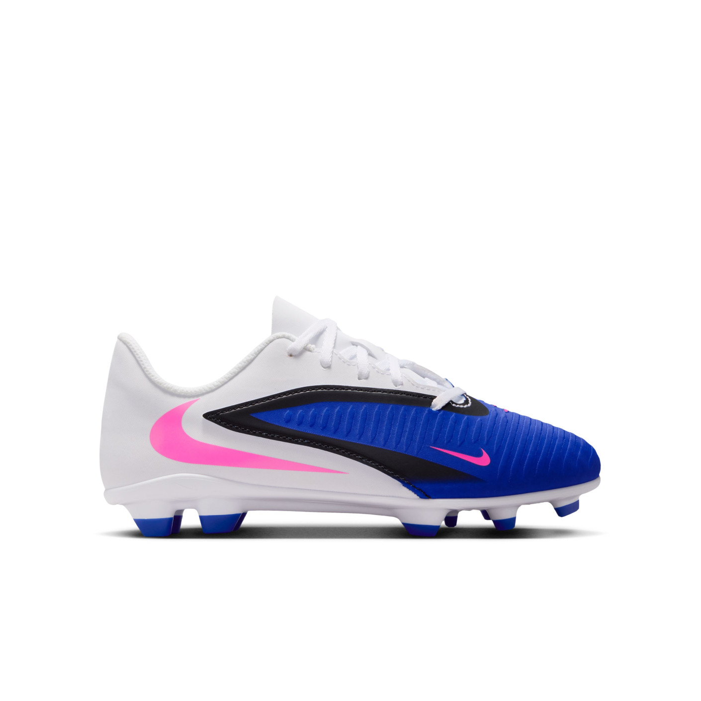 Nike Phantom 6 Low Club Gras / Kunstgras Voetbalschoenen (MG) Kids Blauw Wit Felroze