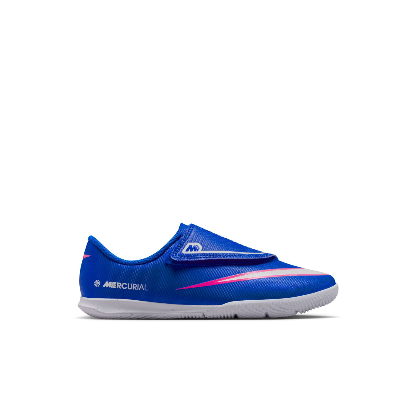 Nike Mercurial Vapor 16 Club Velcro Zaalvoetbalschoenen (IN) Peuters Blauw Wit Felroze