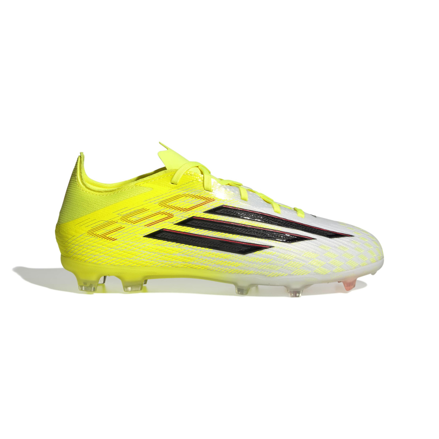 adidas F50 Elite Gras Voetbalschoenen (FG) Kids Neongeel Zwart Rood