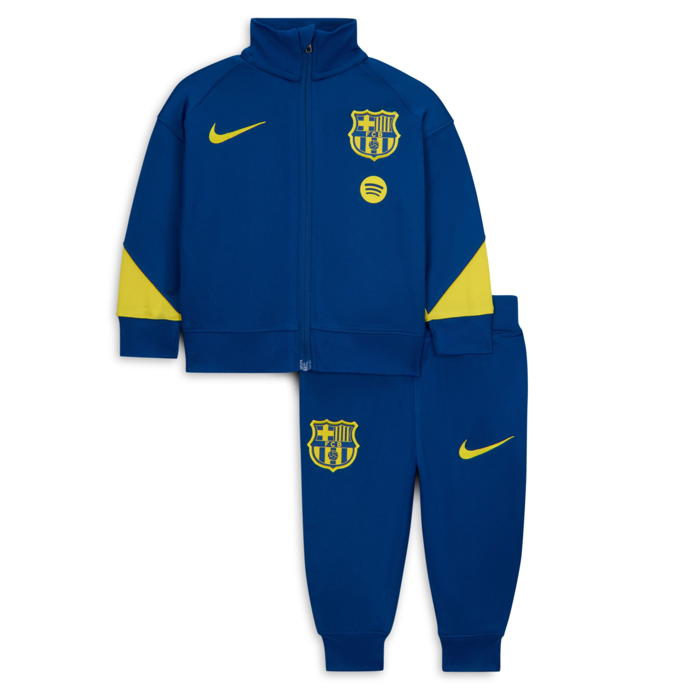 Survêtement Nike FC Barcelona Strike 2025-2026 pour Bébé bleu foncé jaune vif