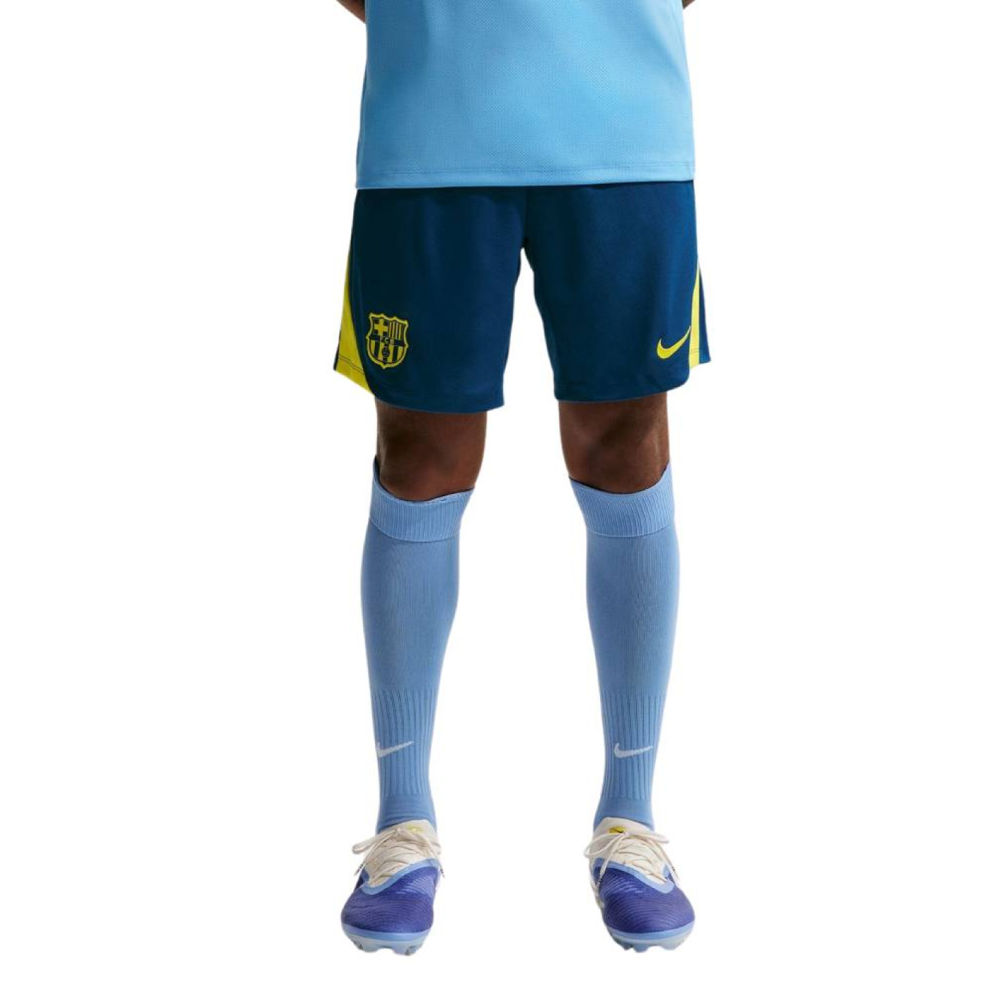 Nike FC Barcelona Strike Trainingsbroekje 2025-2026 Donkerblauw Felgeel