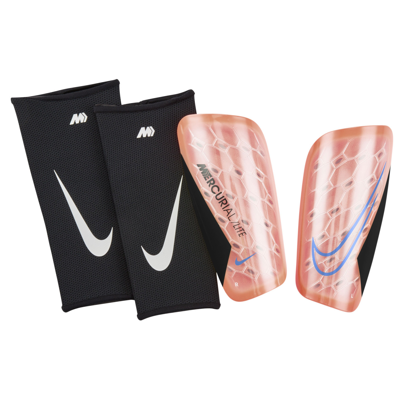 Nike Mercurial Lite Scheenbeschermers Oranje Paarsblauw Zwart