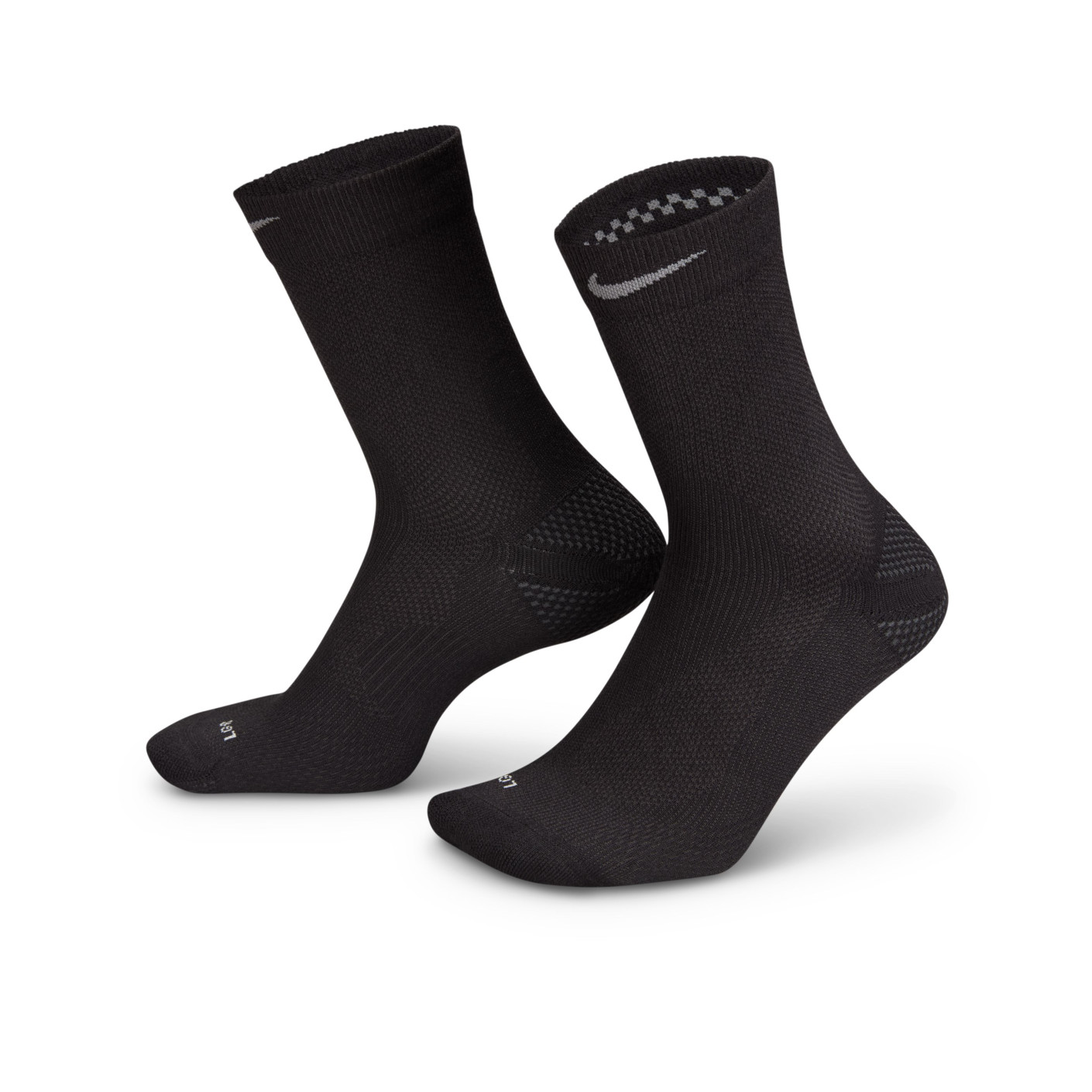 Nike Lightweight Crew Sportsokken Zwart Zilver Donkergrijs