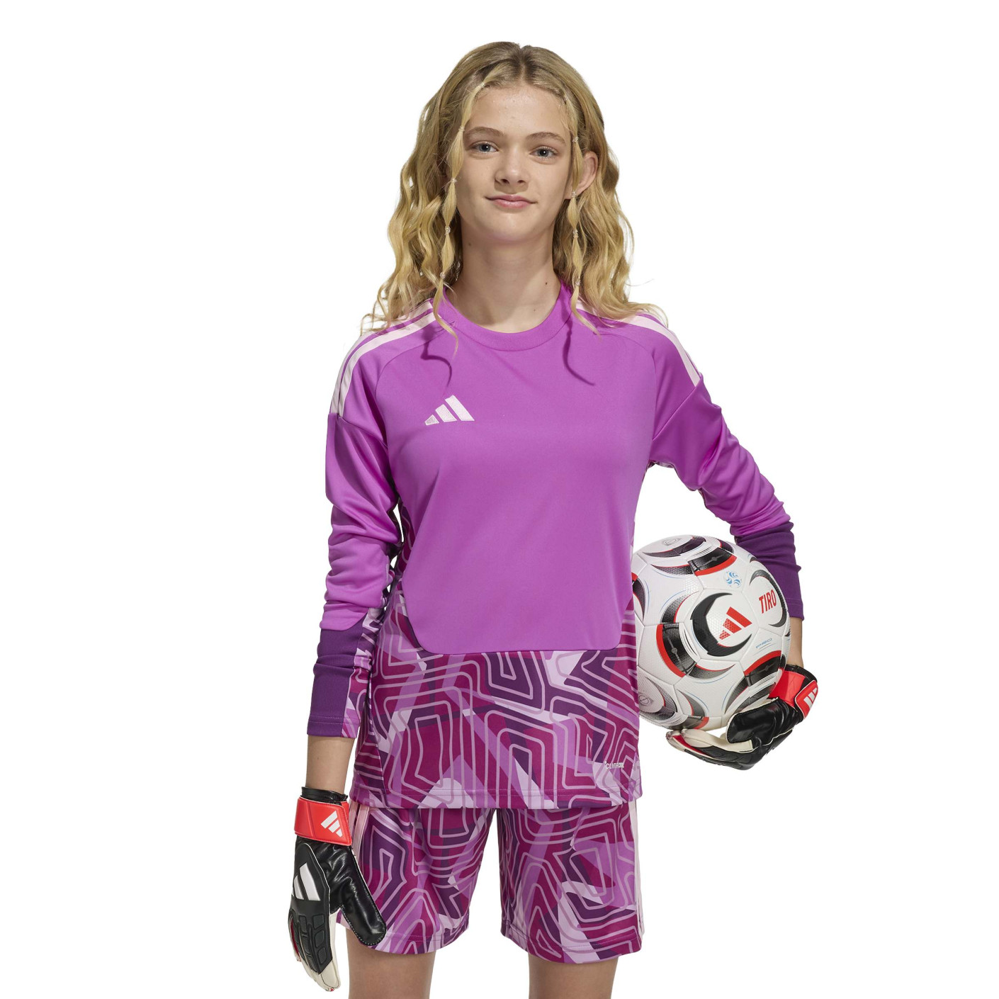 Chemise de gardien de but à manches longues adidas Tiro 26 Competition pour enfants, rose