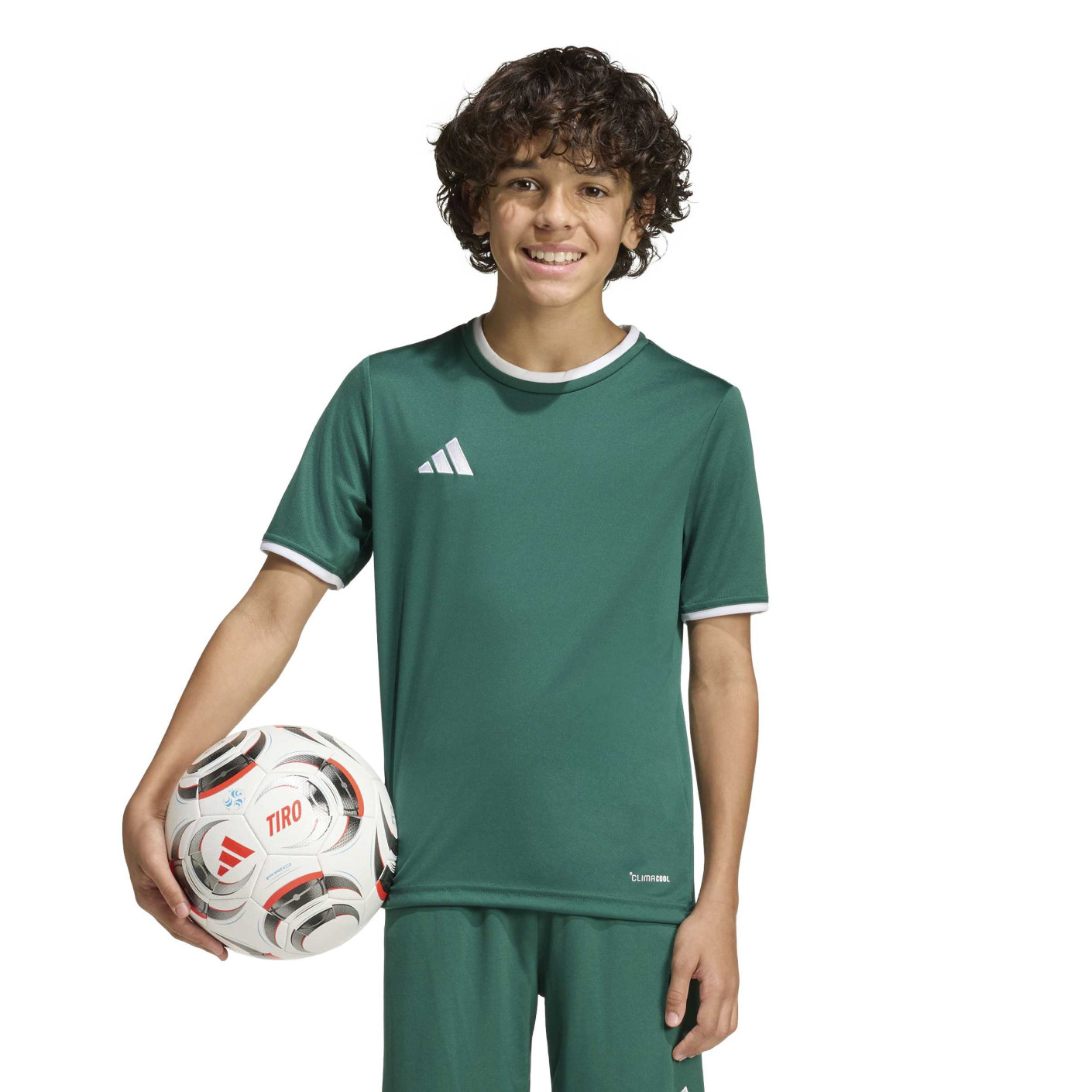 Maillot de football adidas Entrada 26 pour Enfants, vert foncé, blanc