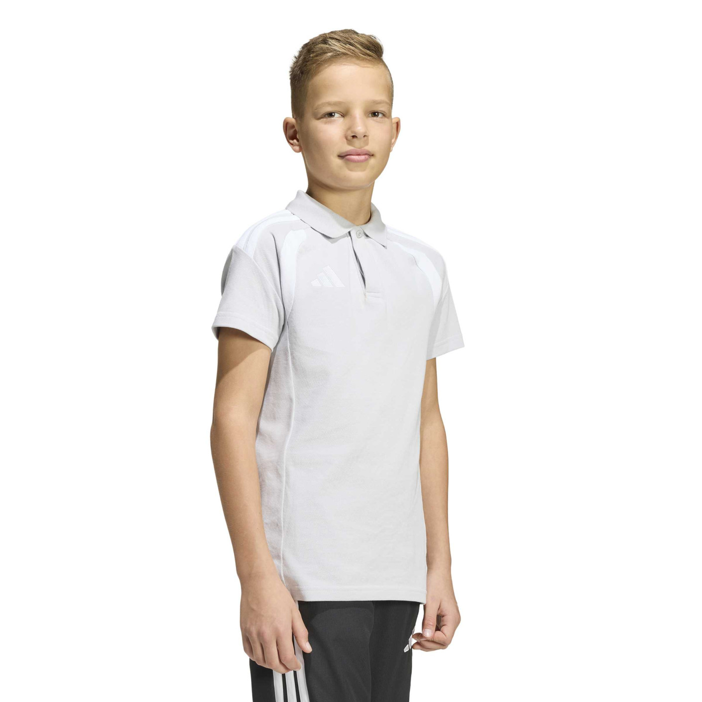 adidas Tiro 26 League Polo Kids Grijs Wit