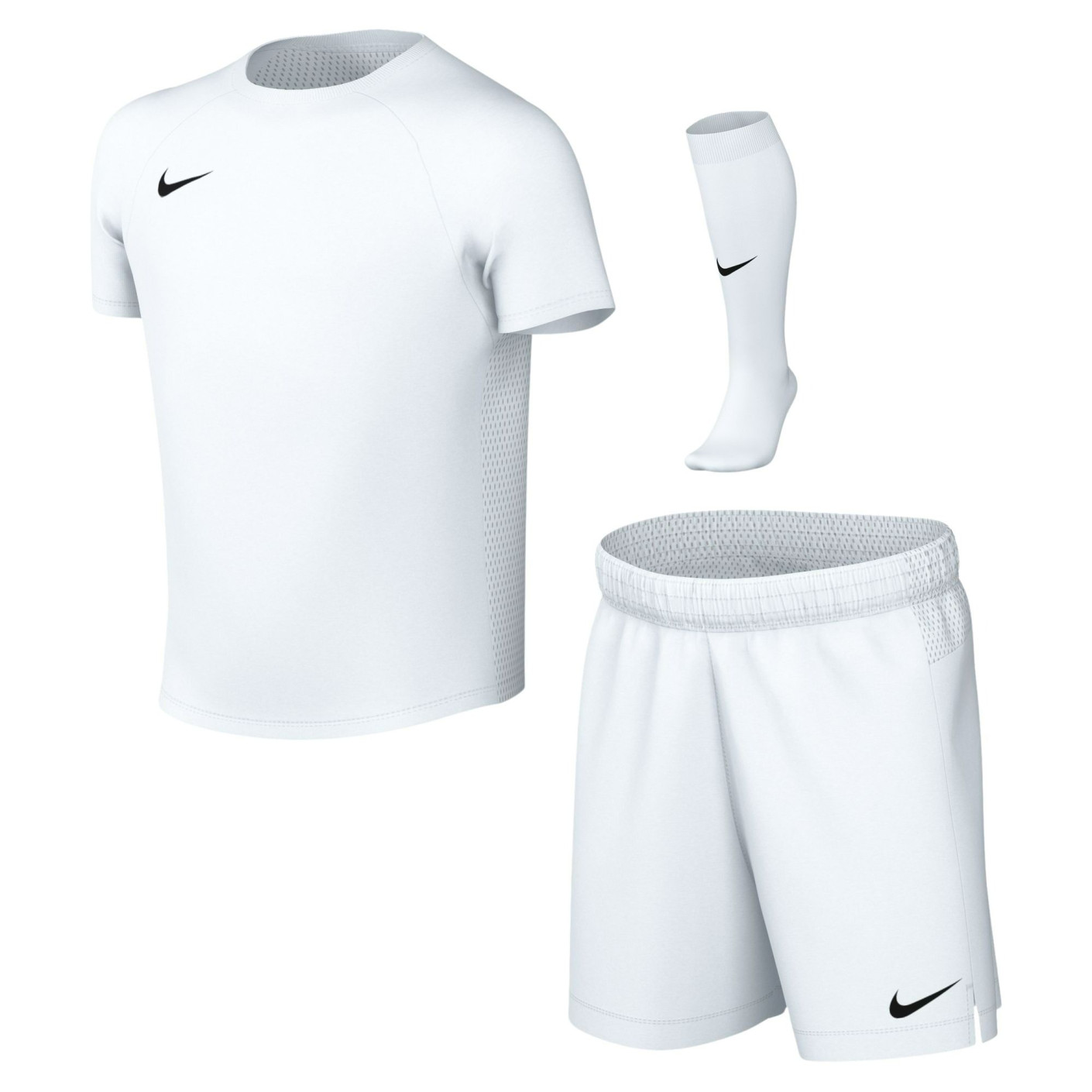 Nike Dri-FIT Park VIII Tenue Kleuters Wit Zwart