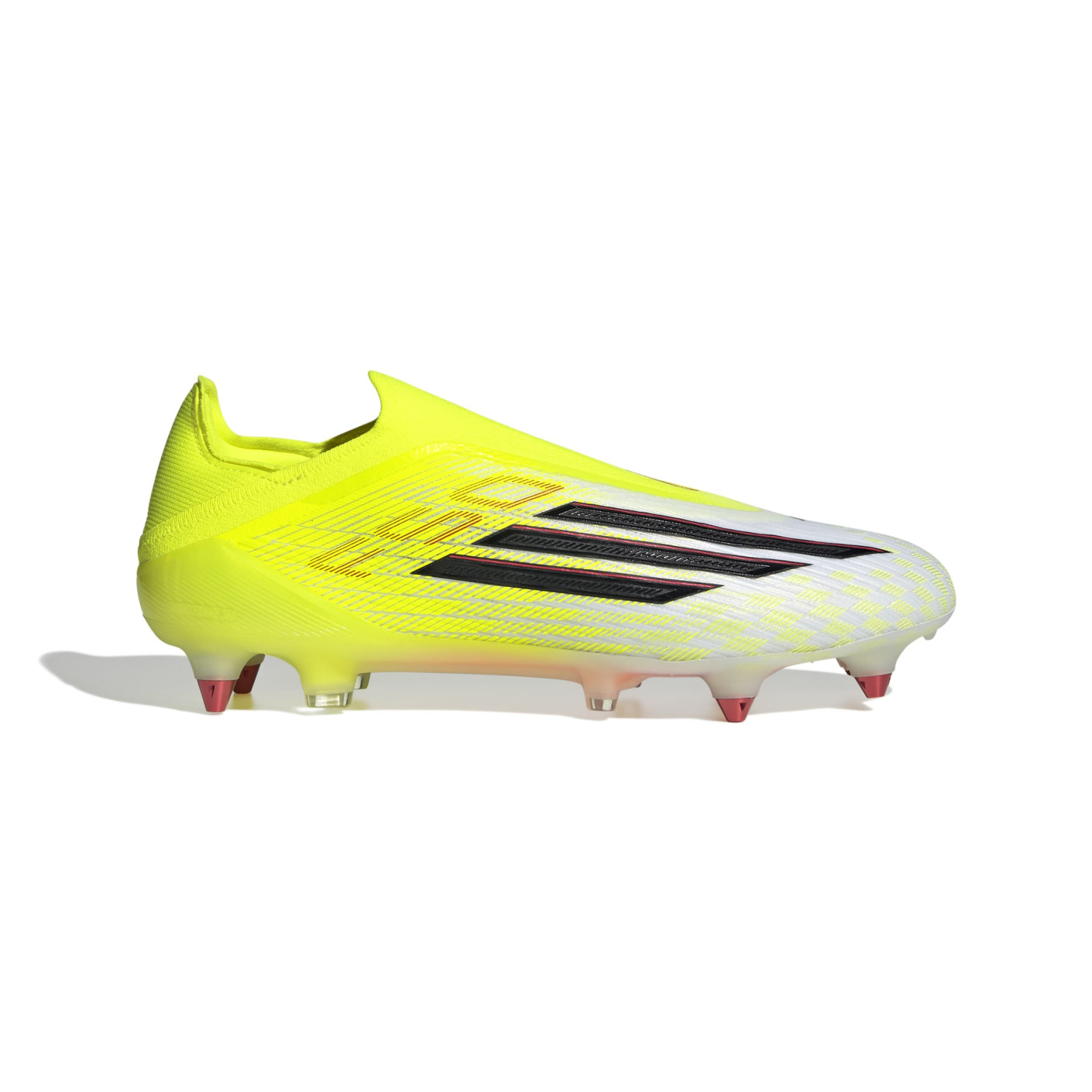 adidas F50 Elite Sans Lacets Crampons Vissés Chaussures de Foot (SG) Néon Jaune Noir Rouge