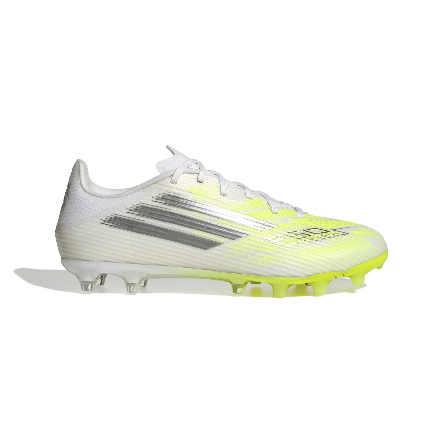 adidas F50 Sparkfusion League Low Gazon Naturel Artificiel Chaussures de Foot (MG) Femmes Blanc Gris Néon Jaune