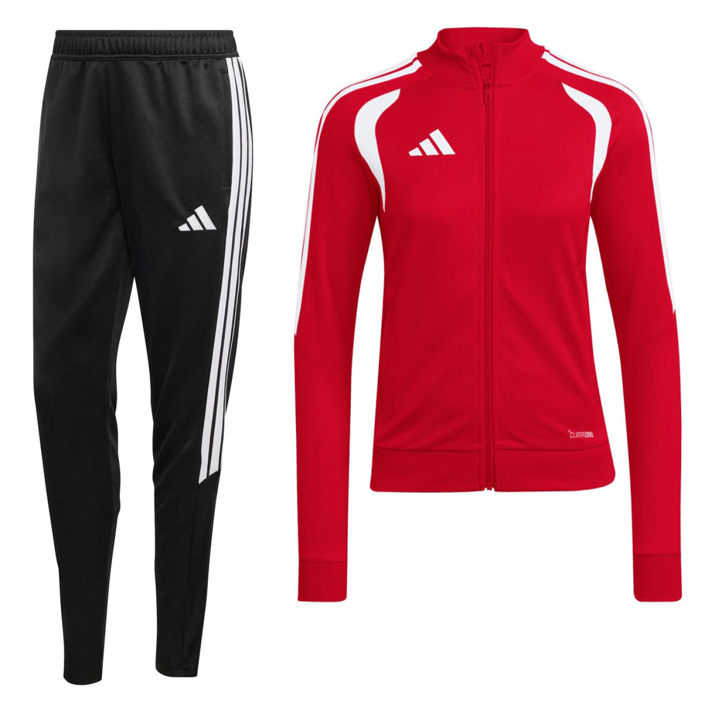 Survêtement adidas Tiro 26 League entièrement zippé pour femmes, rouge et noir